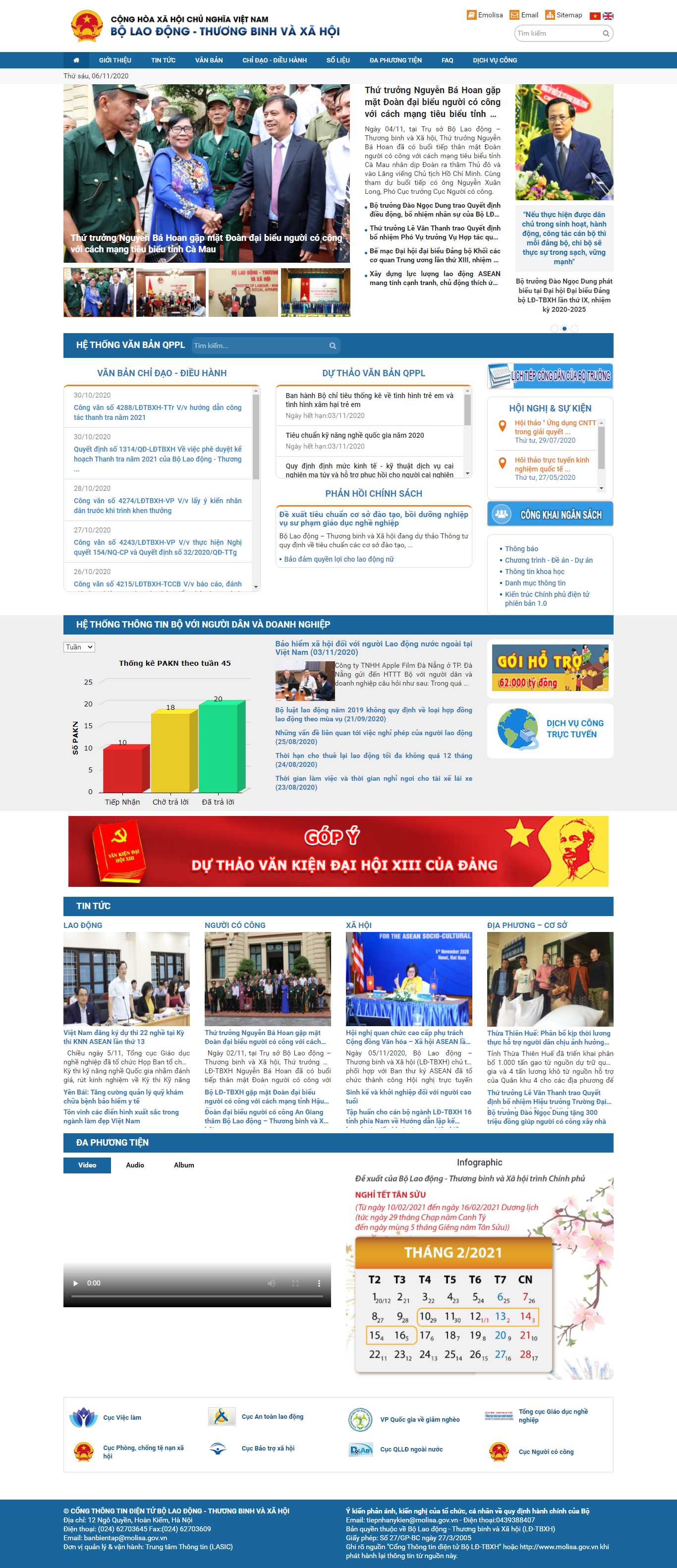 Thiết kế Website web người lao động - wwwmolisagovvn