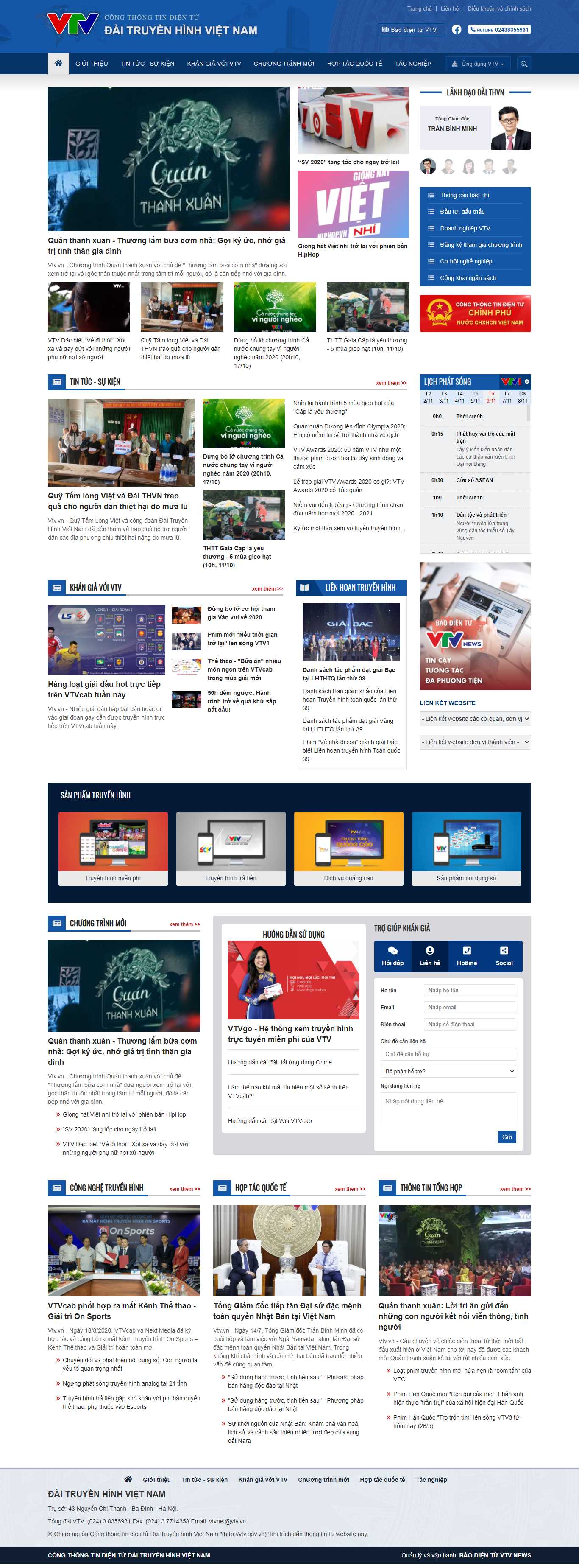 Thiết kế Website web vtv - vtvgovvn