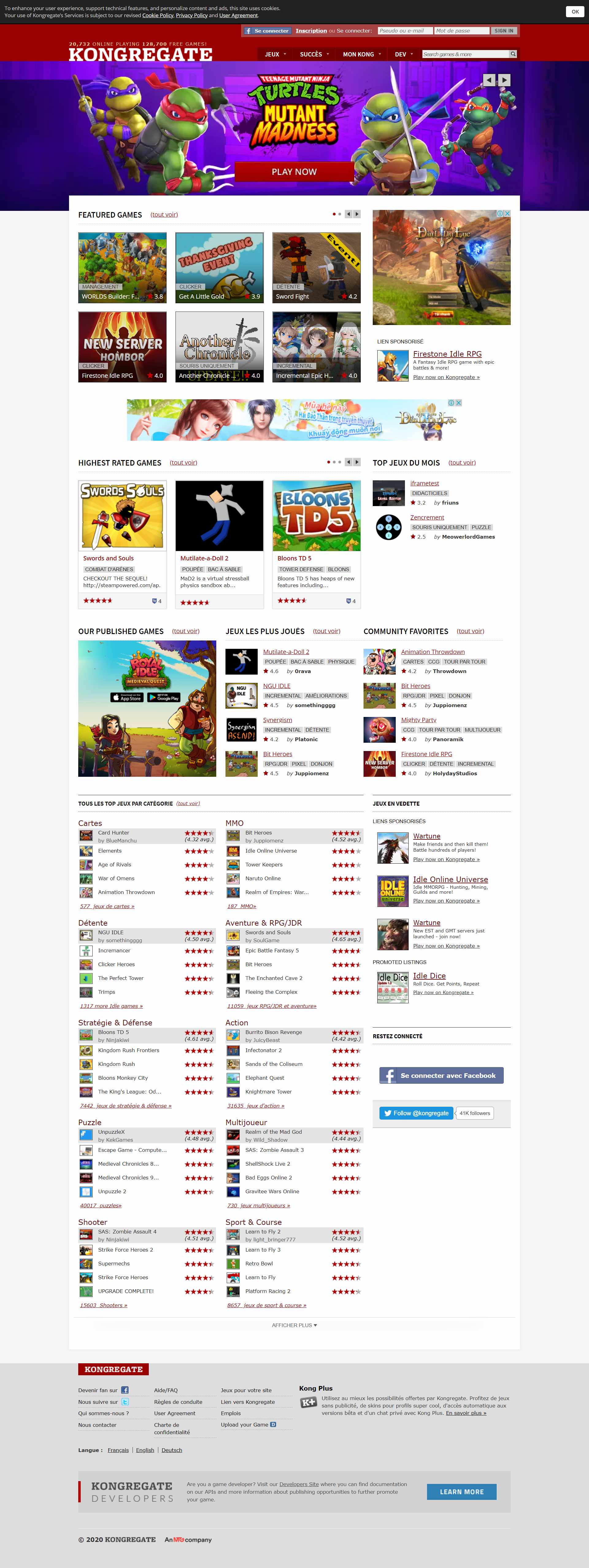 Thiết kế Website web chơi game online - wwwkongregatecom