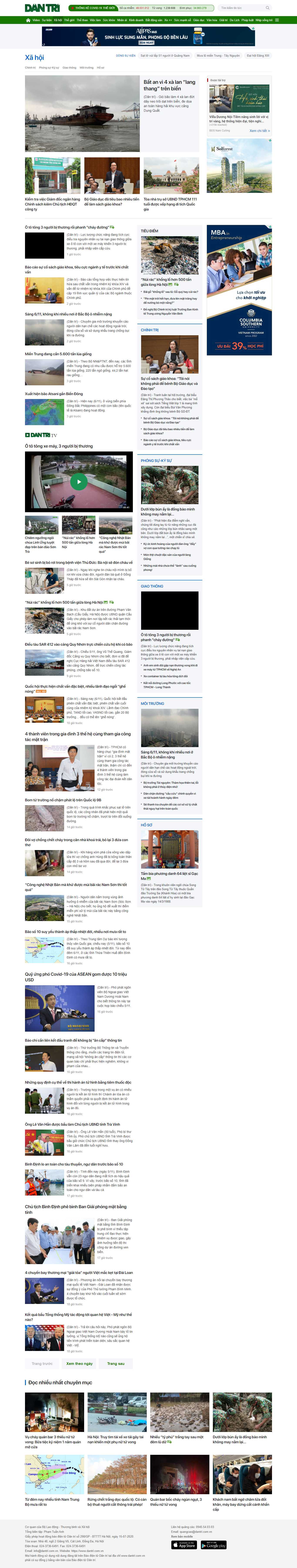 Thiết kế Website web dân trí - dantricomvn