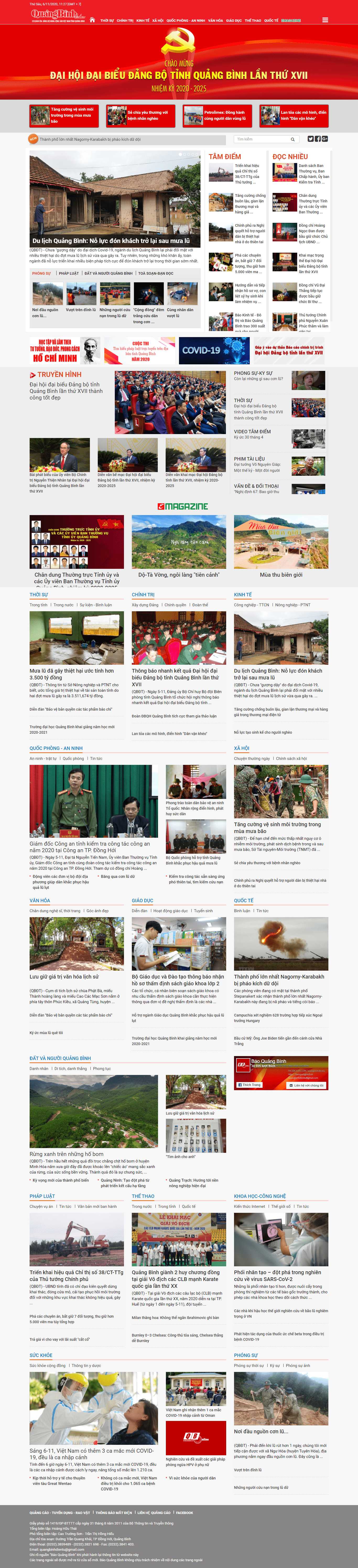 Thiết kế Website web dân trí - wwwbaoquangbinhvn