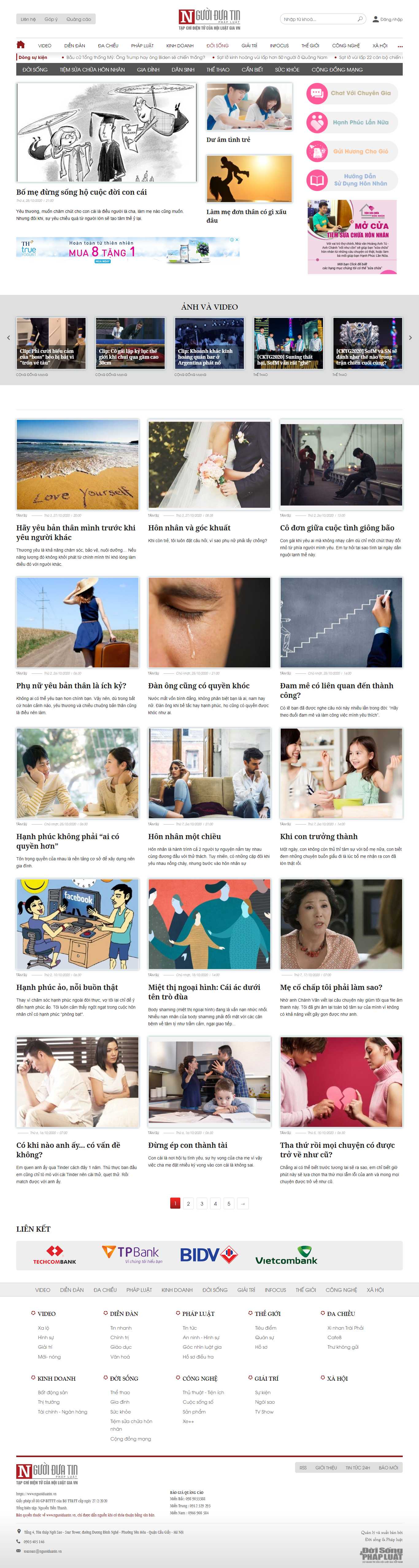 Thiết kế Website web dân trí - wwwnguoiduatinvn