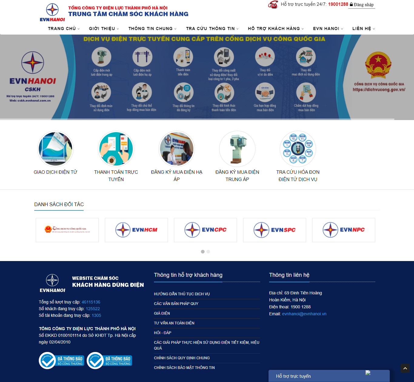Thiết kế Website web điện lực - cskhevnhanoicomvn