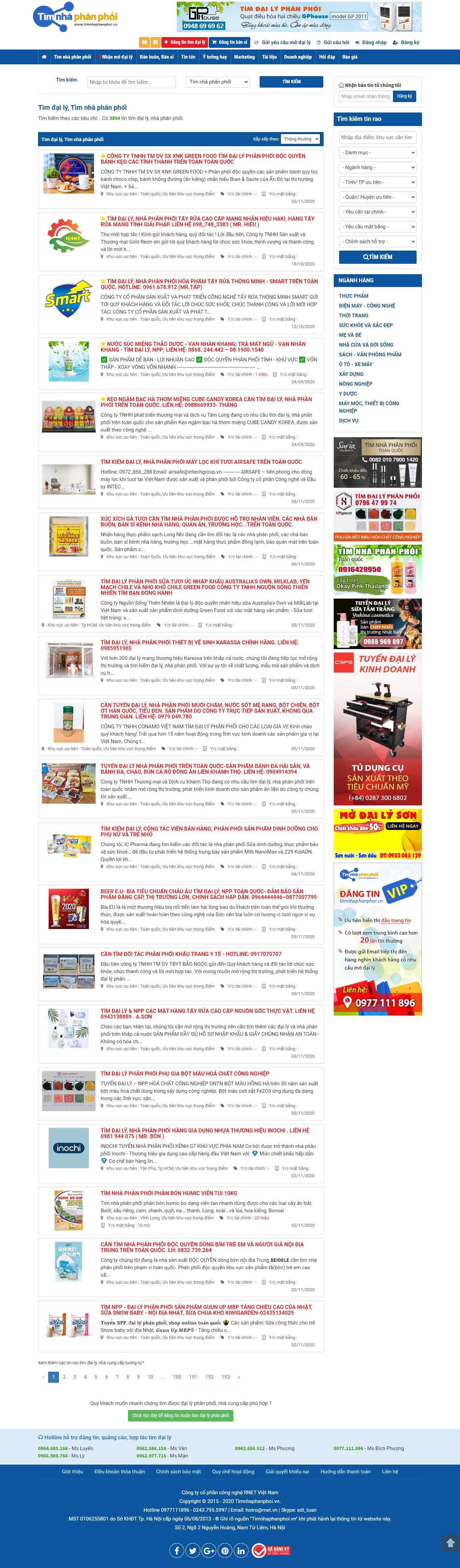 Thiết kế Website web đại lý - nhà phân phối - timnhaphanphoivn