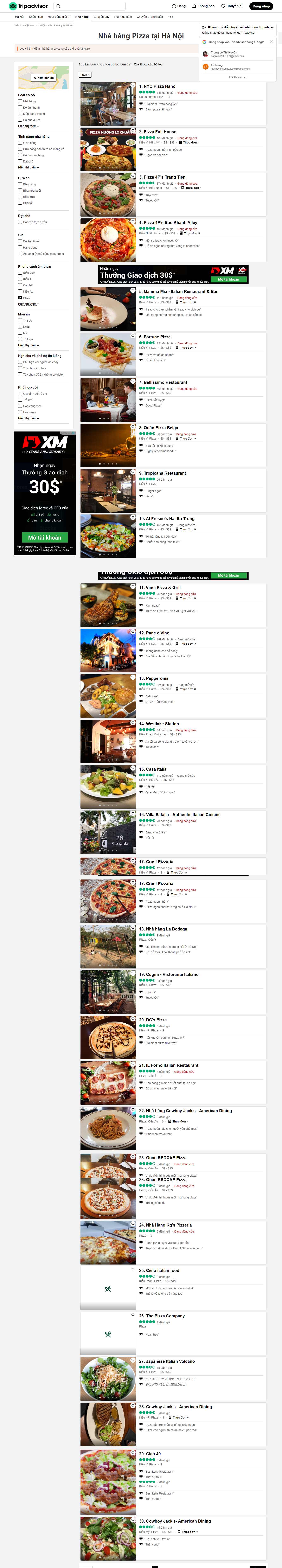 Thiết kế Website web bánh pizza - wwwtripadvisorcomvn