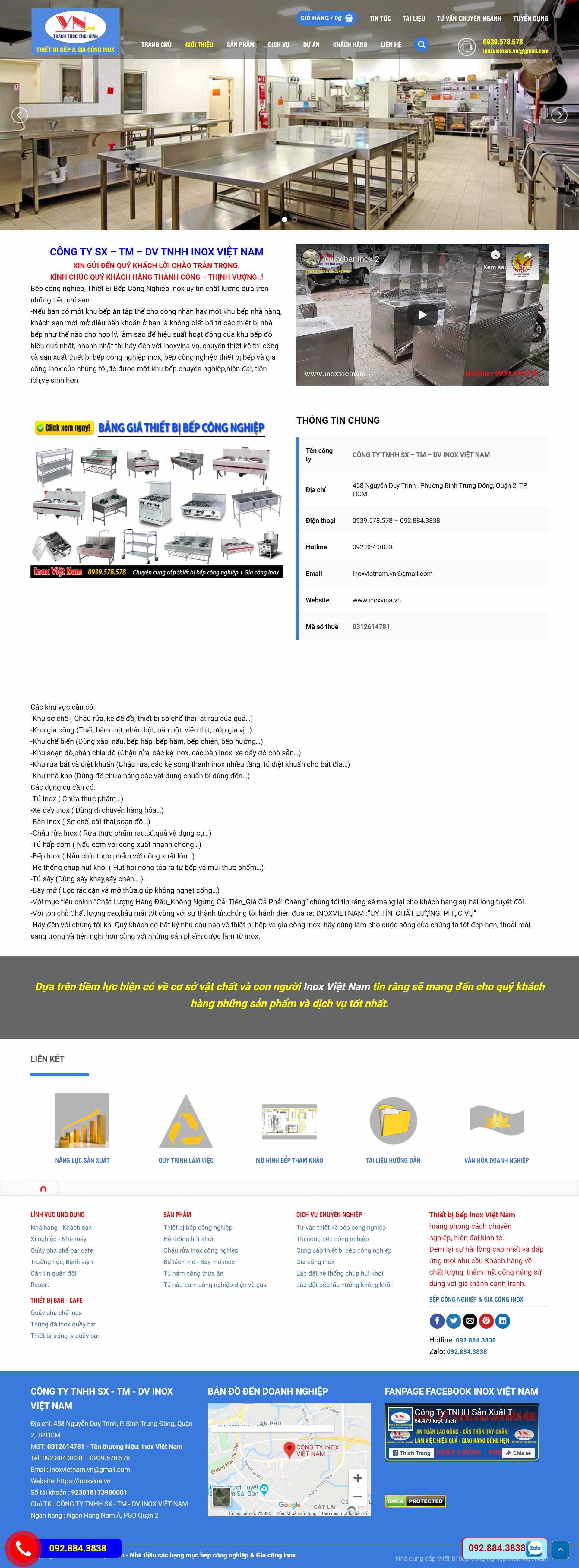 Thiết kế Website web bán inox - inoxvinavn