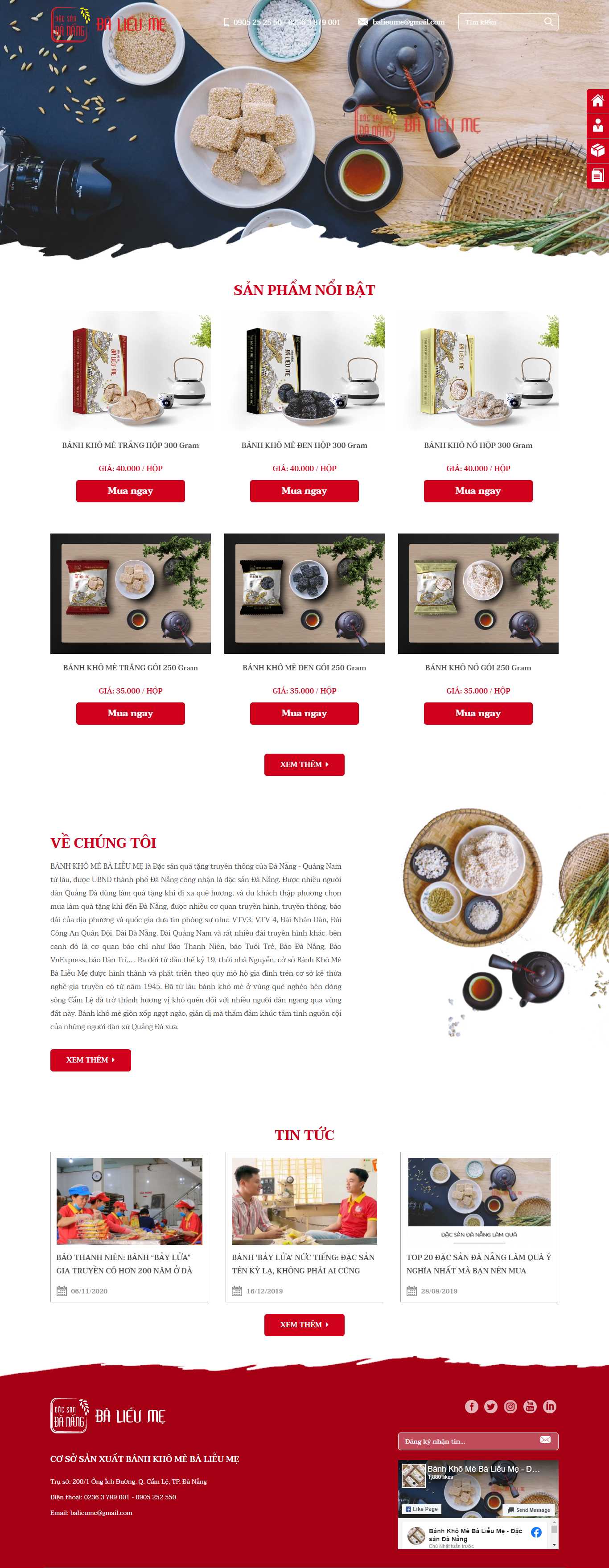Thiết kế Website web ẩm thực - wwwbanhkhomecom
