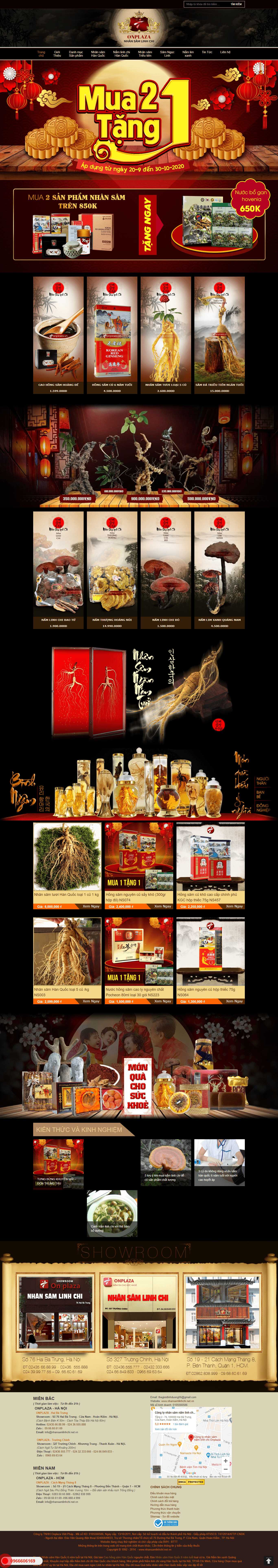 Thiết kế Website web bán nhân sâm - nhansamlinhchinetvn