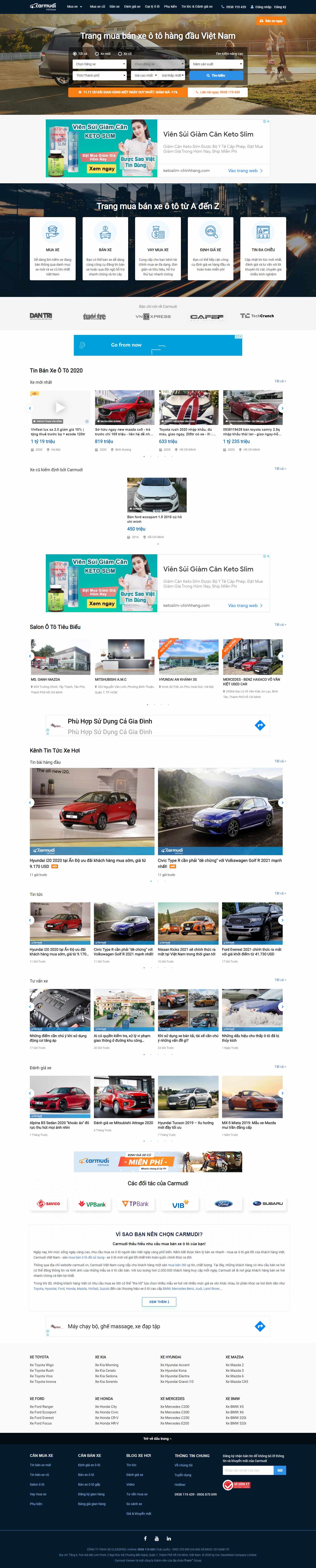 Thiết kế Website web bán xe hơi - wwwcarmudivn