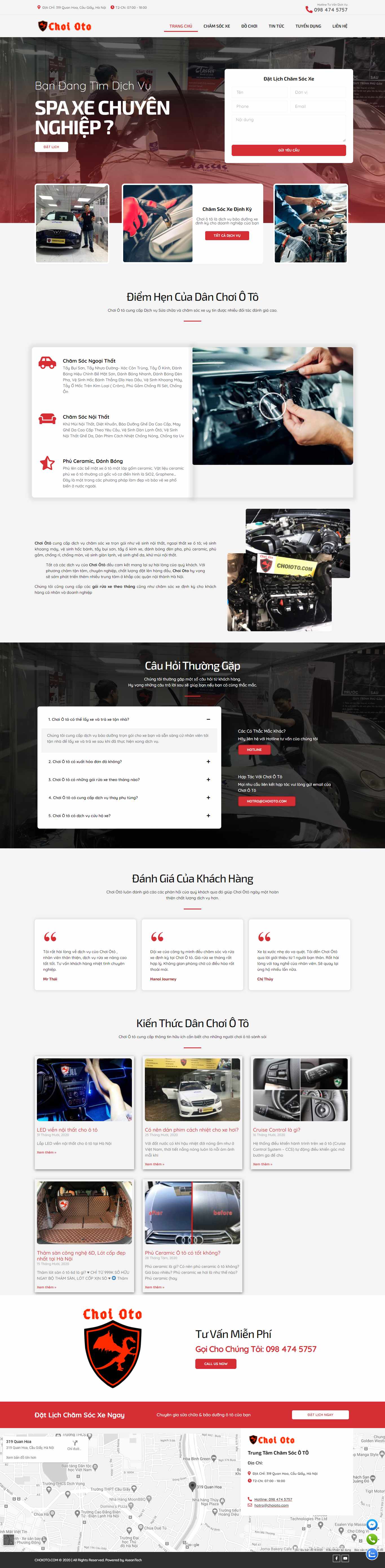 Thiết kế Website web bán xe hơi - wwwchoiotocom