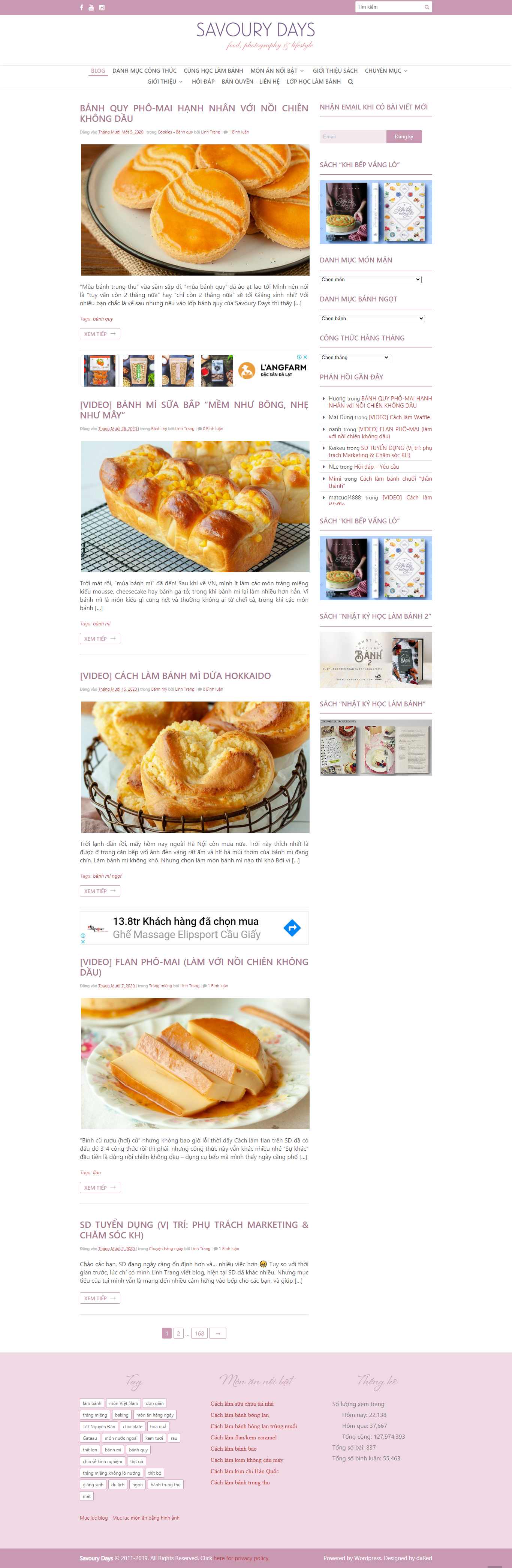 Thiết kế Website web bánh mì que - wwwsavourydayscom