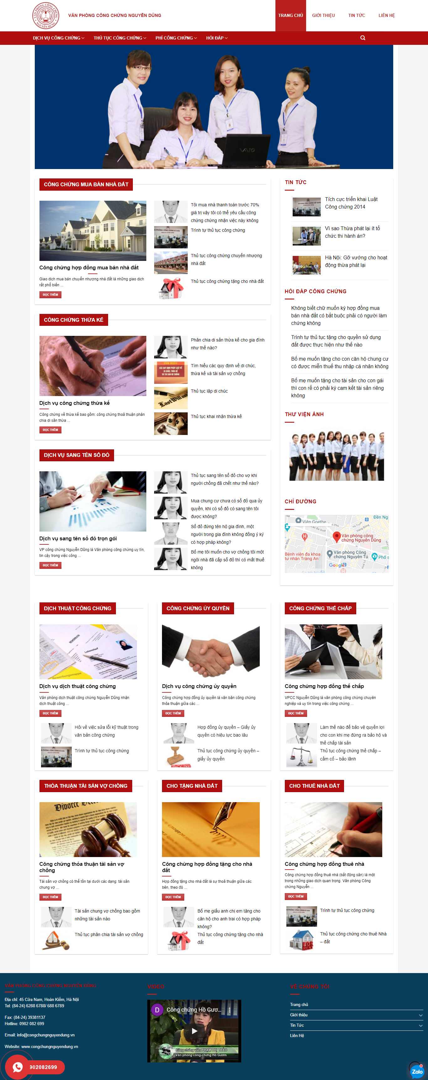 Thiết kế Website web công chứng - congchungnguyendungvn