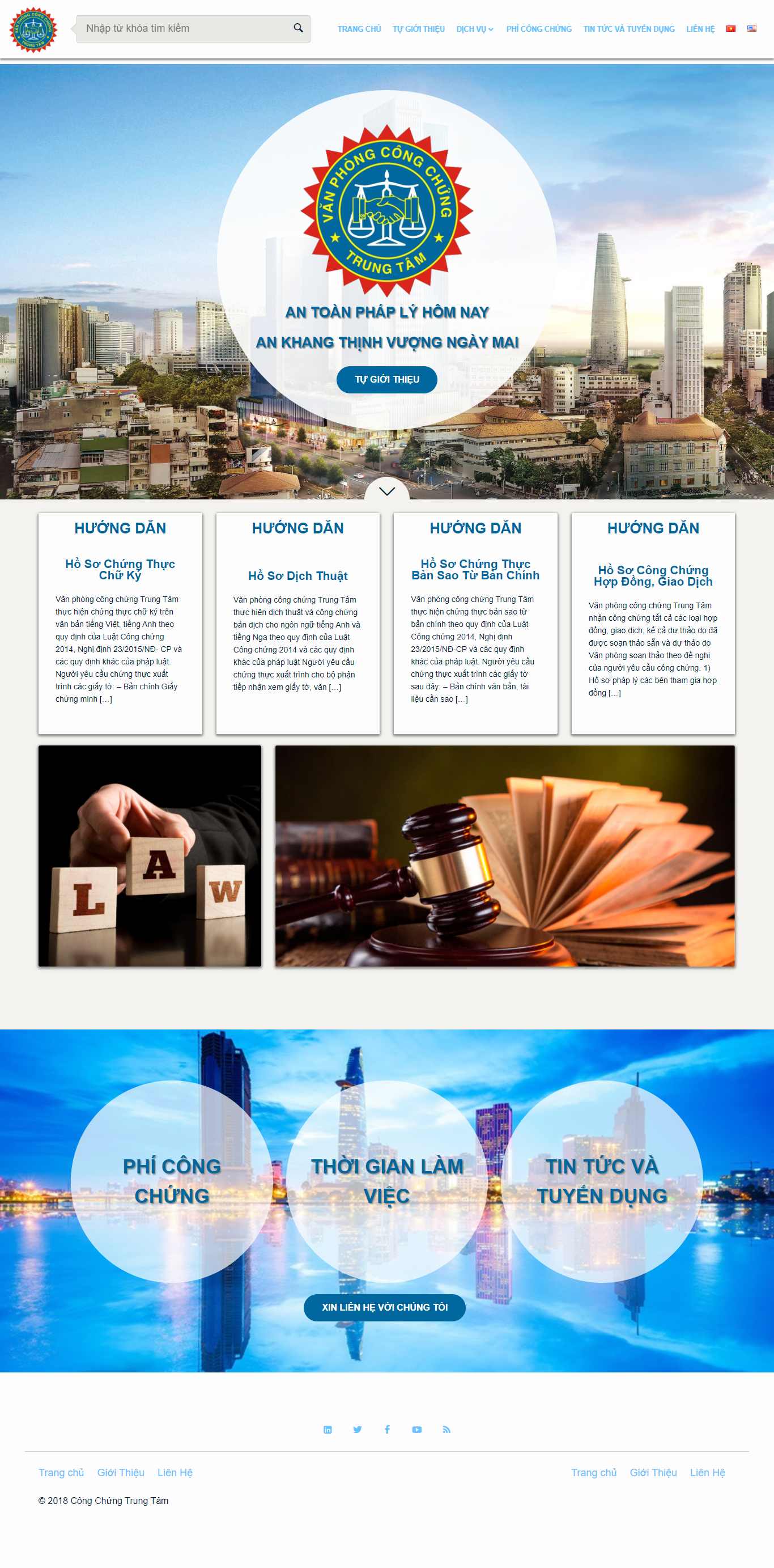 Thiết kế Website web công chứng - congchungtrungtamcomvn