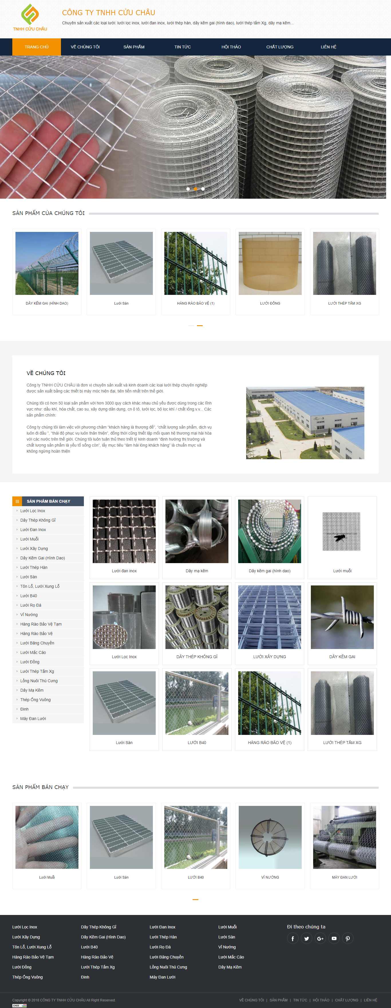 Thiết kế Website web công nghiệp - wwwluoithepvn