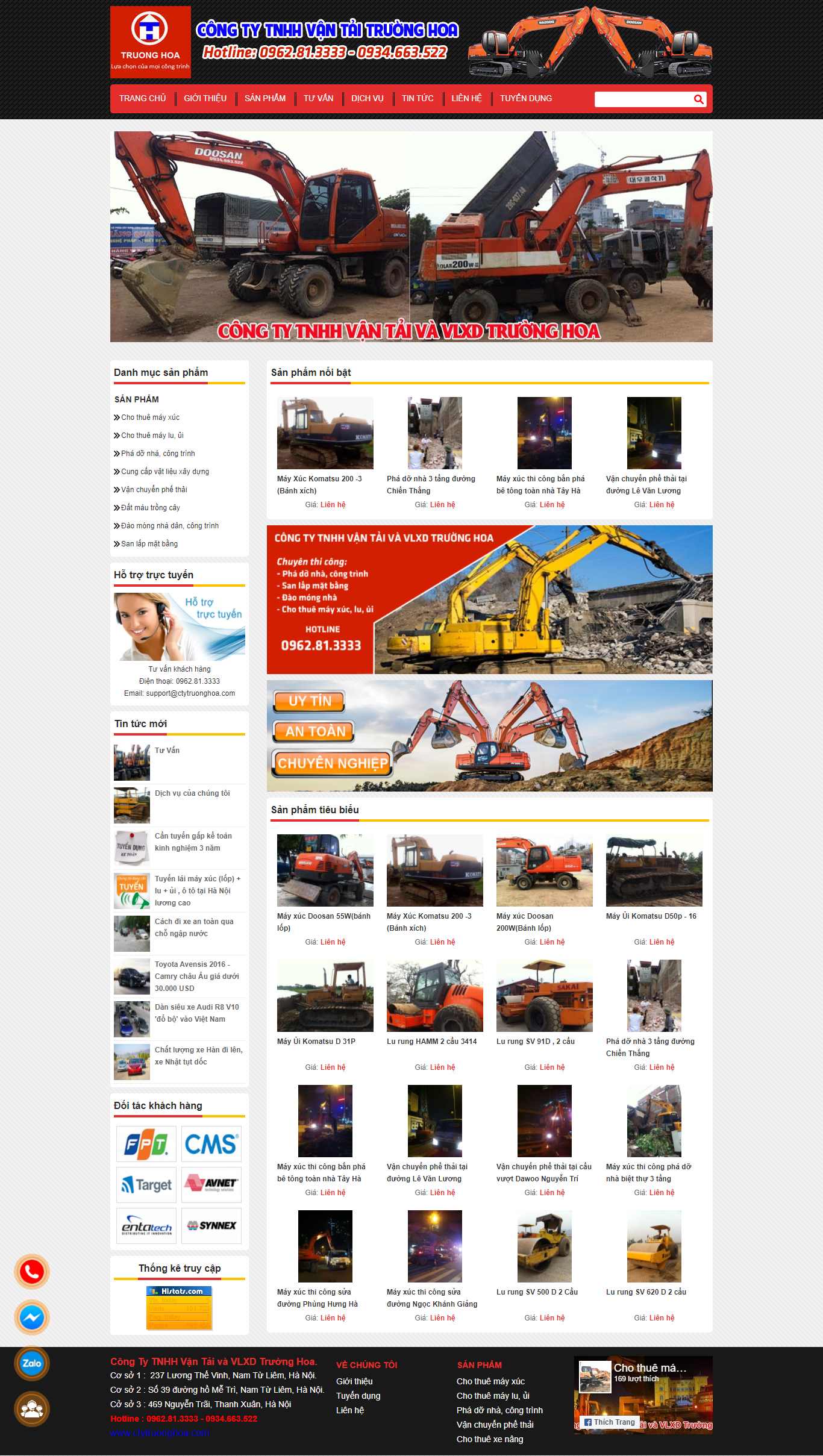 Thiết kế Website web công nghiệp - ctytruonghoacom