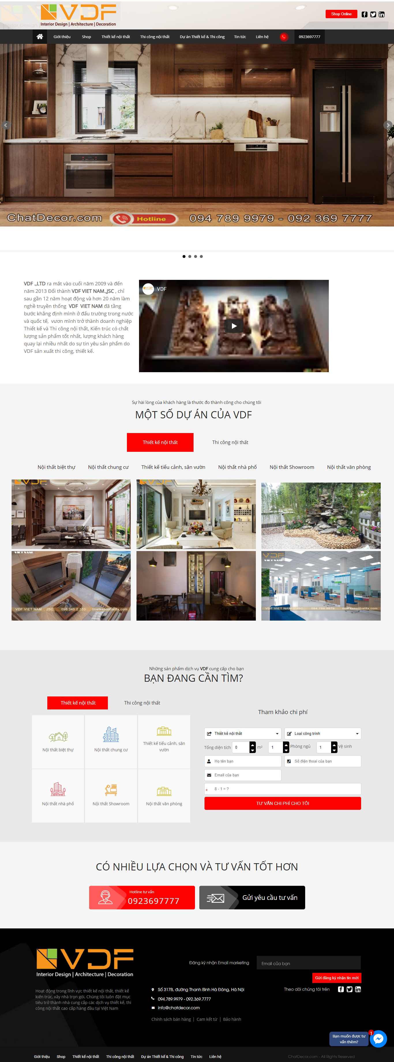 Thiết kế Website web công nghiệp - chatdecorcom