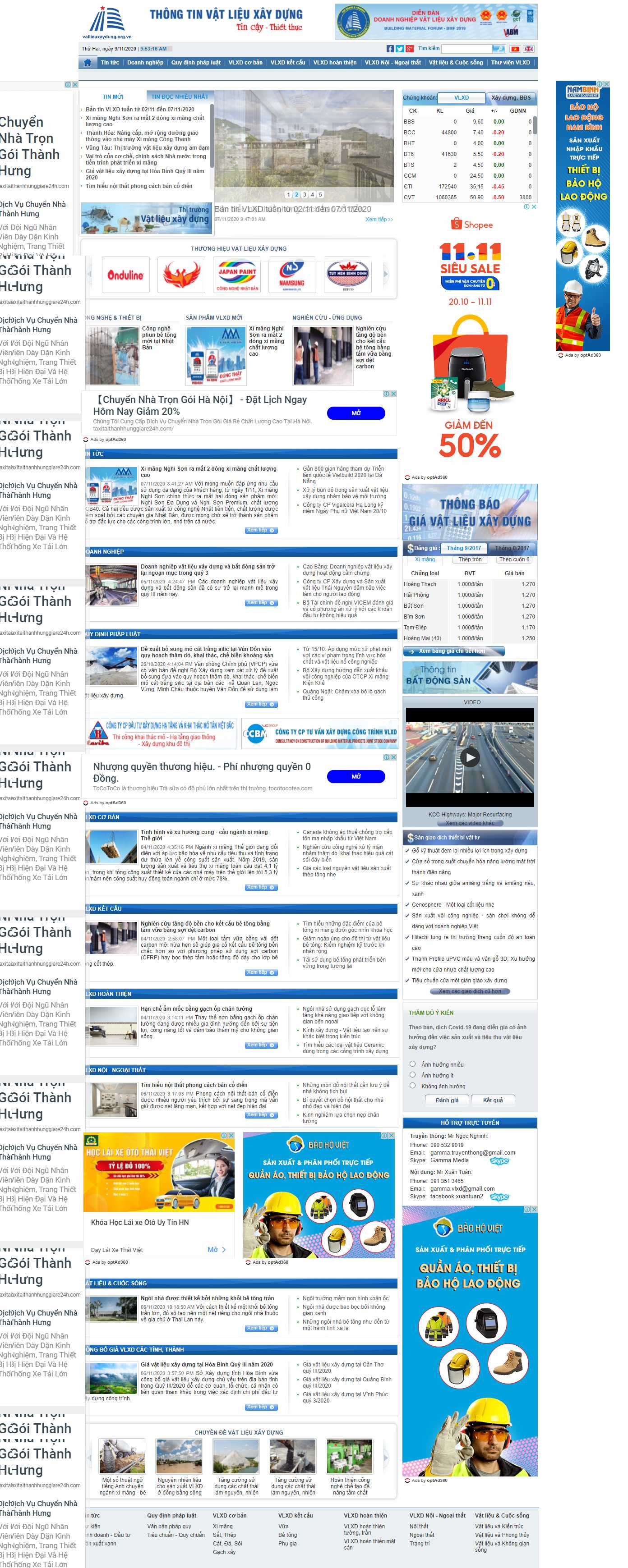 Thiết kế Website web công nghiệp - vatlieuxaydungorgvn