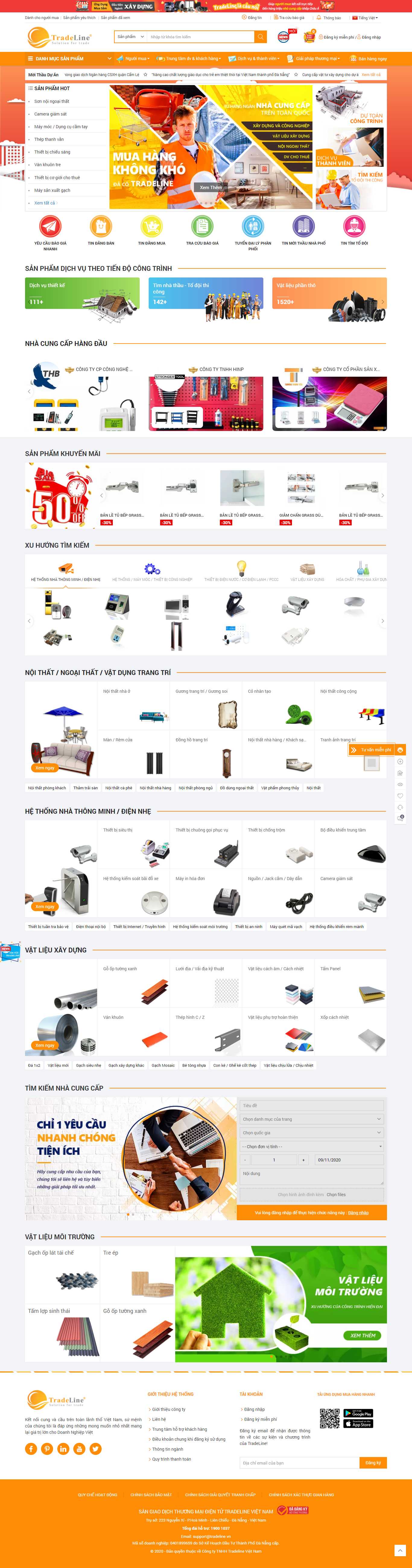Thiết kế Website web công nghiệp - wwwtradelinevn