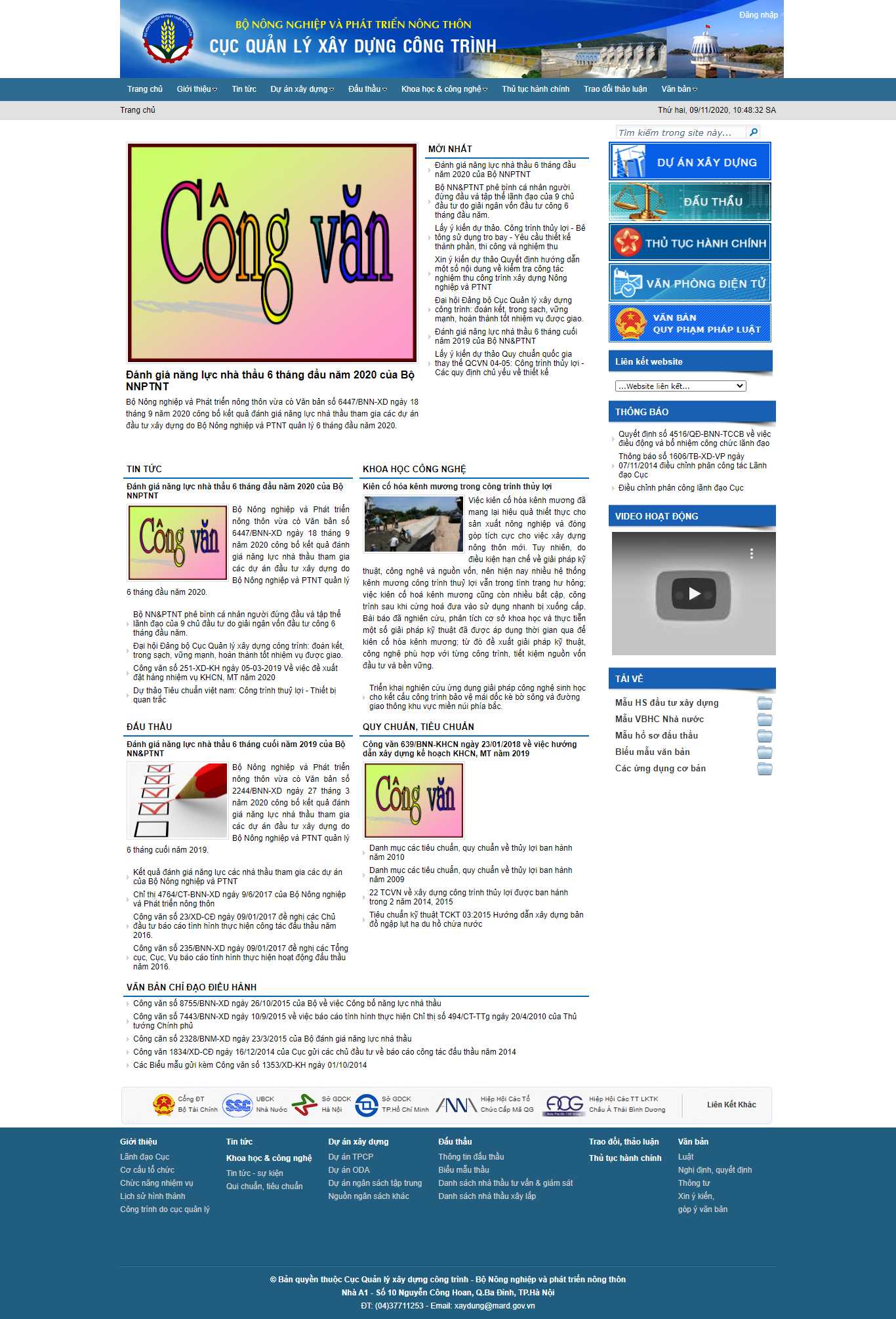 Thiết kế Website web công trình xây dựng - xdcbvn