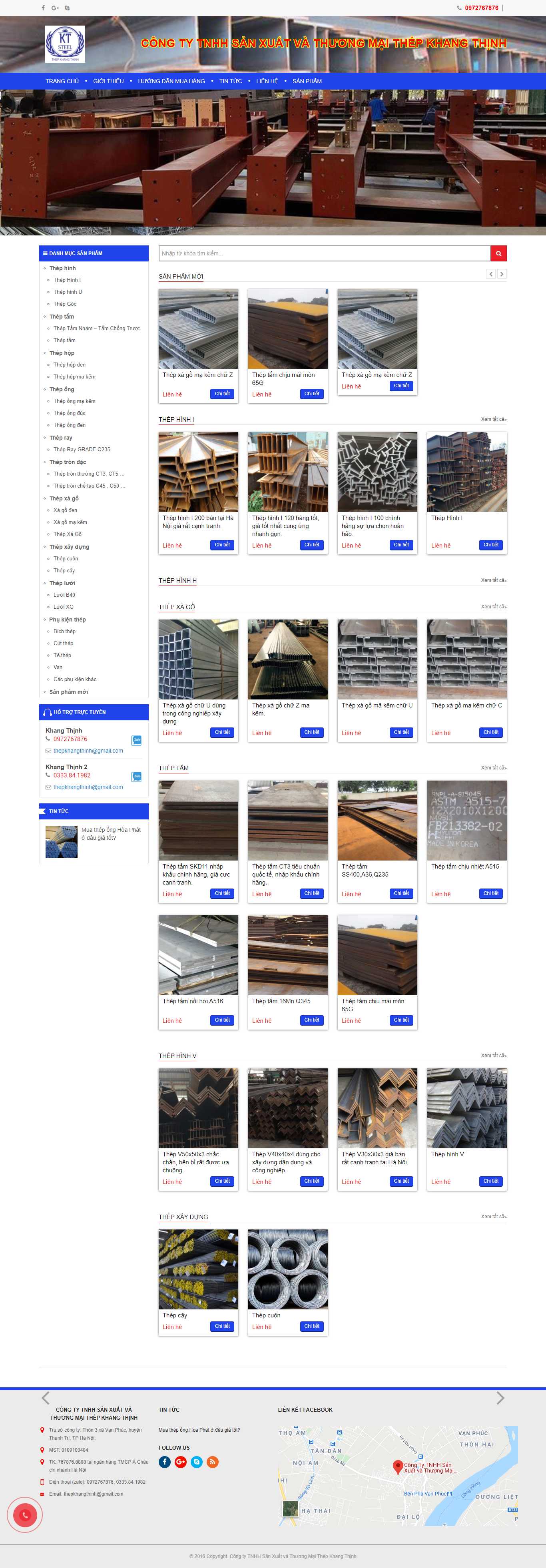 Thiết kế Website web công ty thép - thepkhangthinhcom