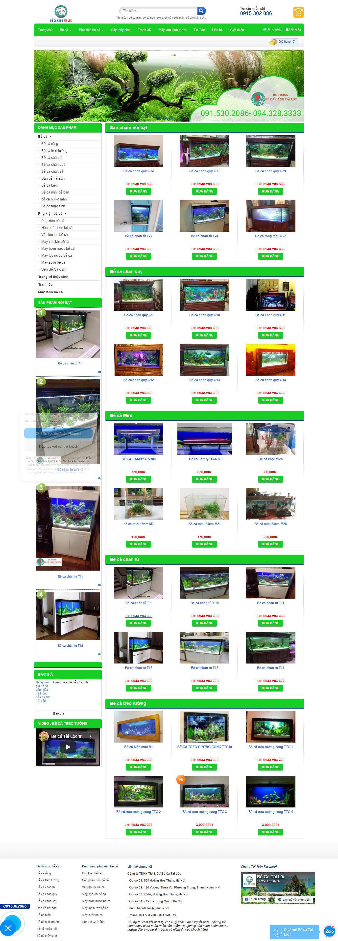 Thiết kế Website web cá cảnh - cacanhtailoccom