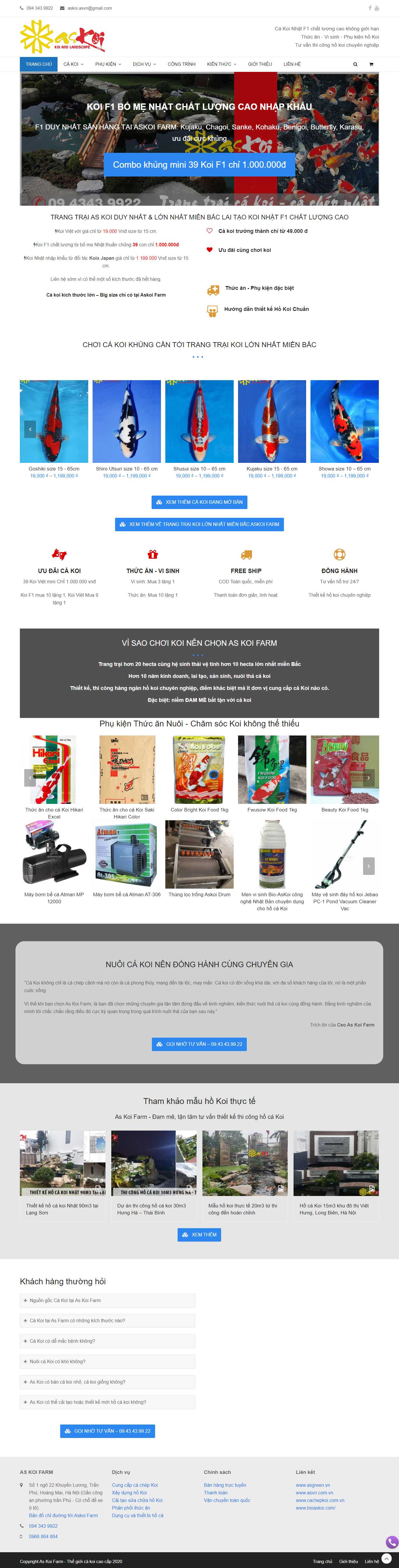 Thiết kế Website web cá cảnh - askoivn