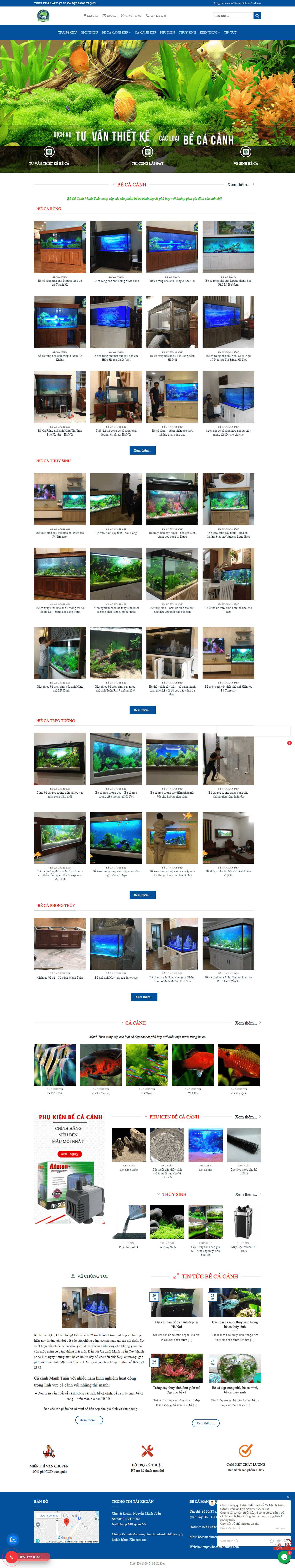 Thiết kế Website web cá cảnh - becamanhtuancom