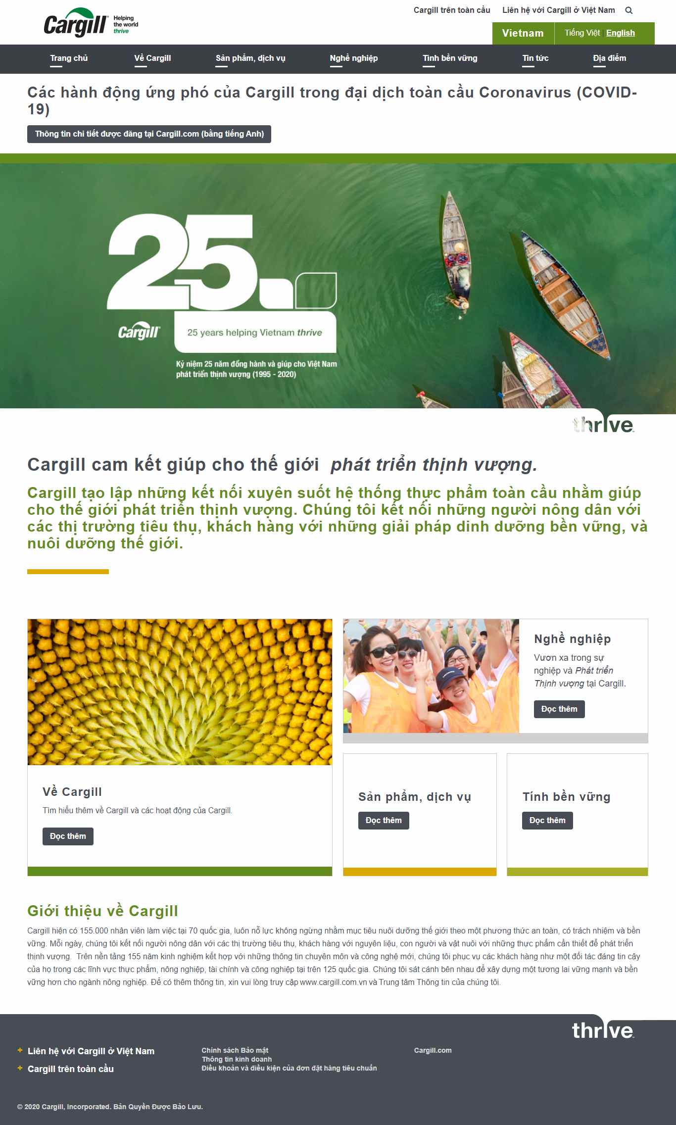 Thiết kế Website web cộng động - wwwcargillcomvn