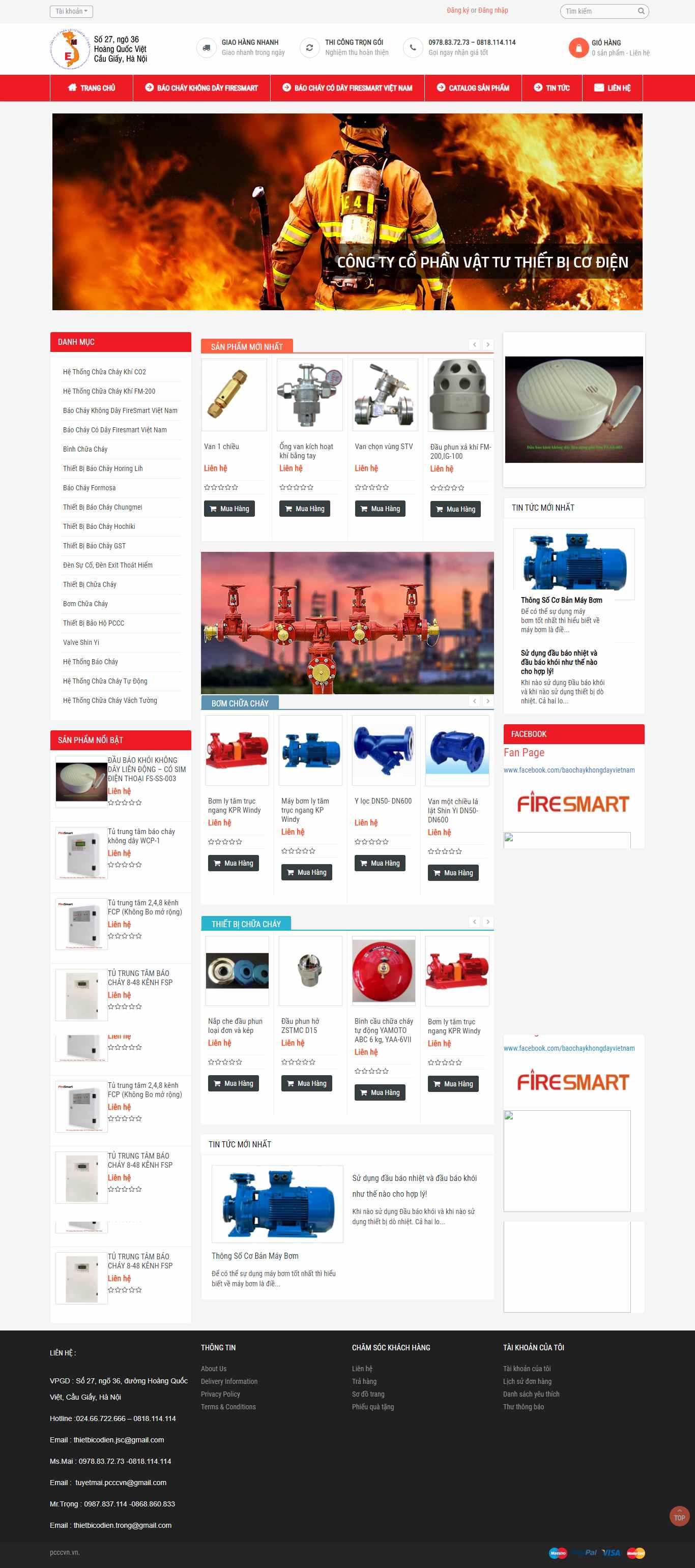 Thiết kế Website web chữa cháy - pcccvnvn