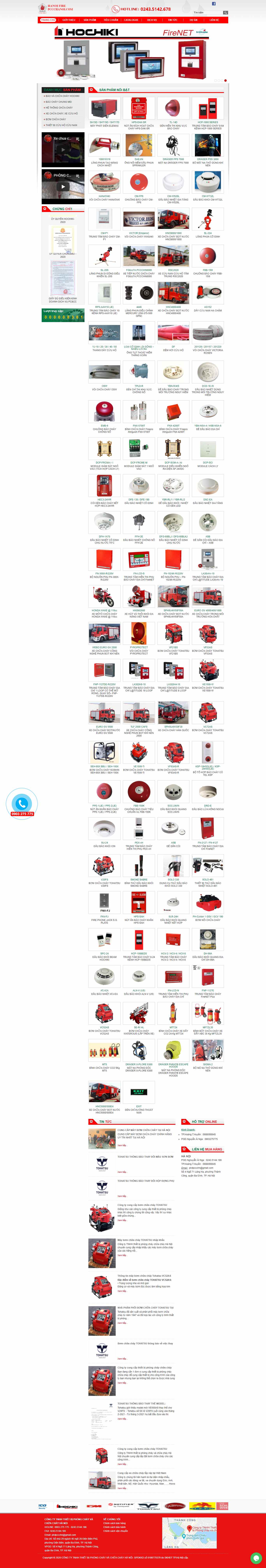 Thiết kế Website web chữa cháy - pccchanoicom