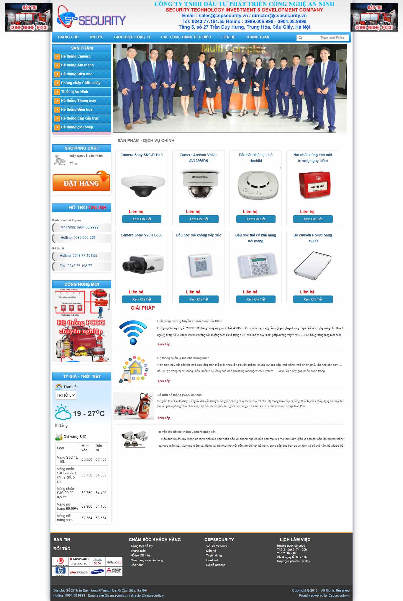 Thiết kế Website web chữa cháy - wwwcspsecurityvn