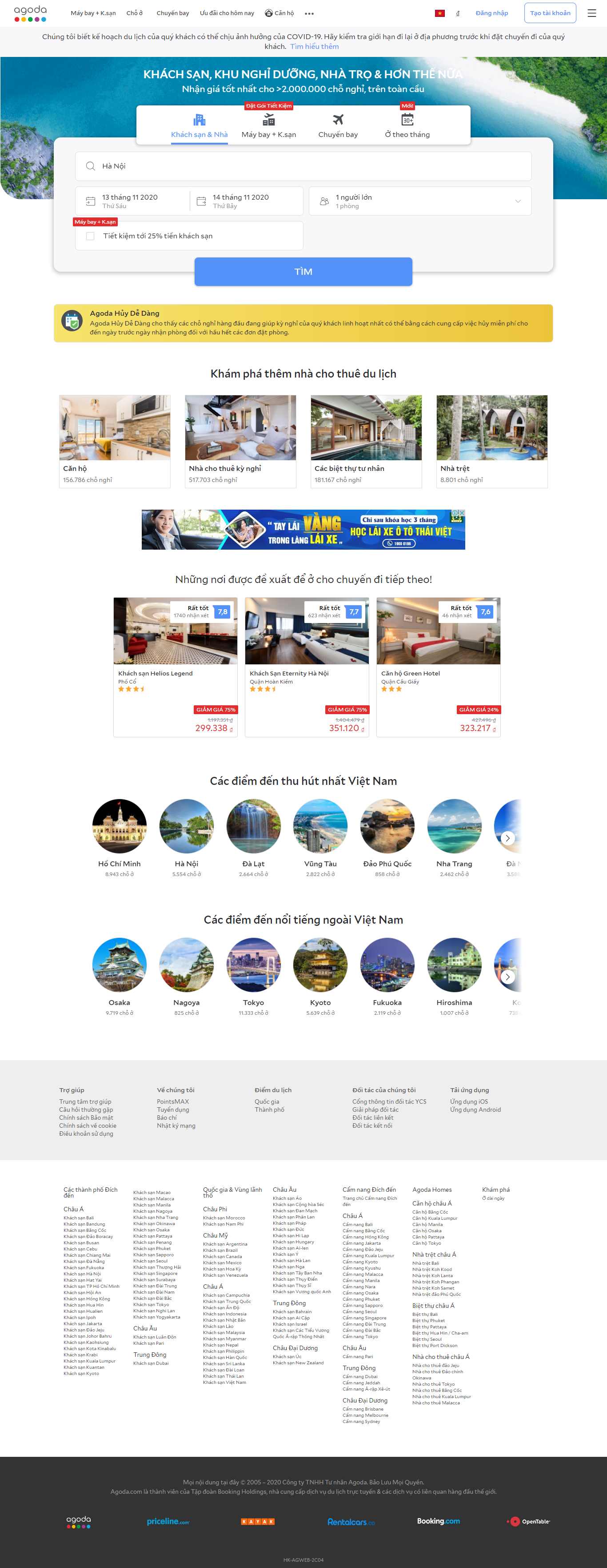 Thiết kế Website web cho thuê nhà - wwwagodacom