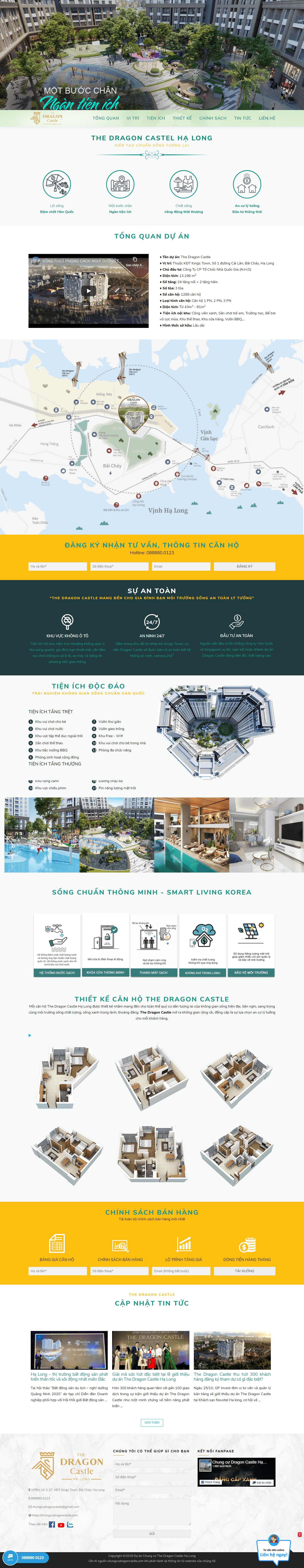 Thiết kế Website web dự án bds - chungcudragoncastlecom
