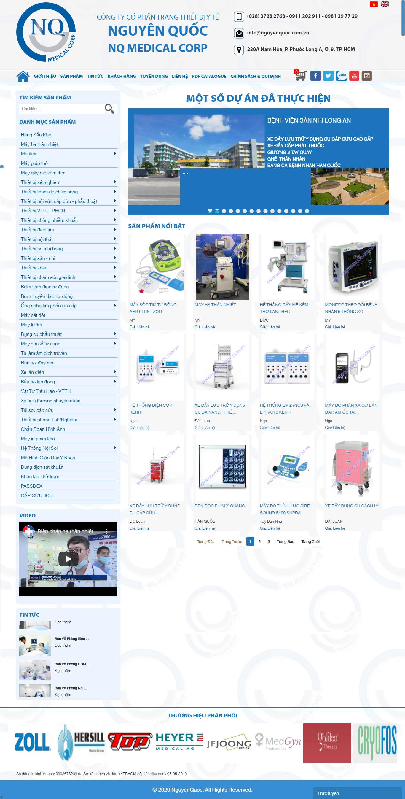 Thiết kế Website web dụng cụ y tế - wwwnguyenquoccomvn