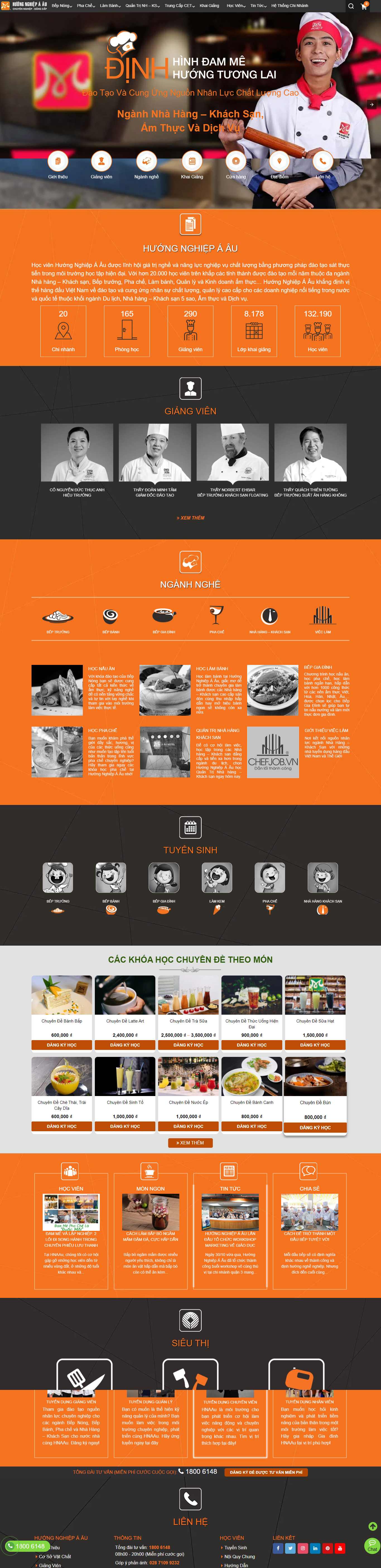 Thiết kế Website web dạy nấu ăn - wwwhuongnghiepaaucom
