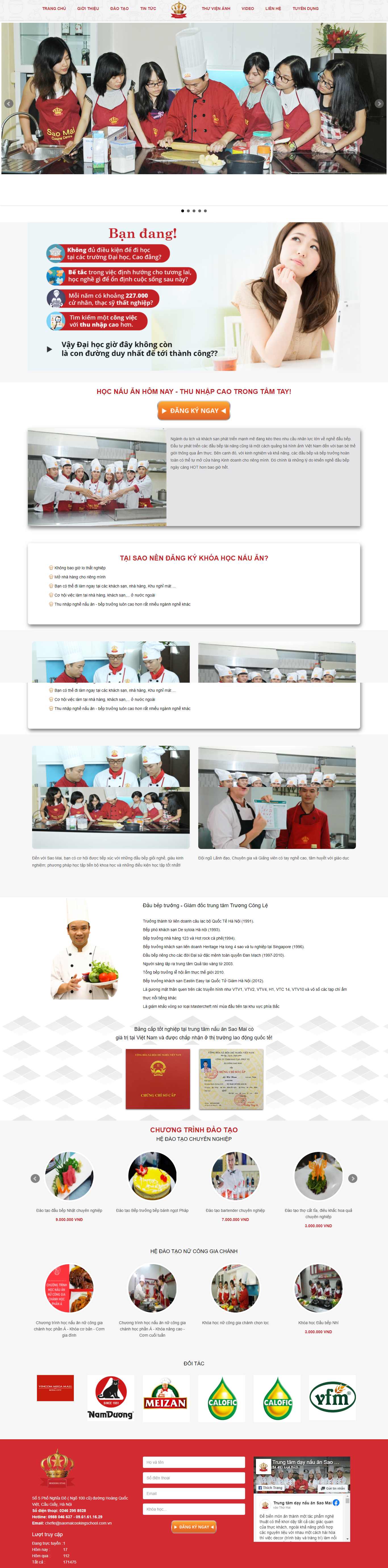 Thiết kế Website web dạy nấu ăn - daynauansaomaicomvn