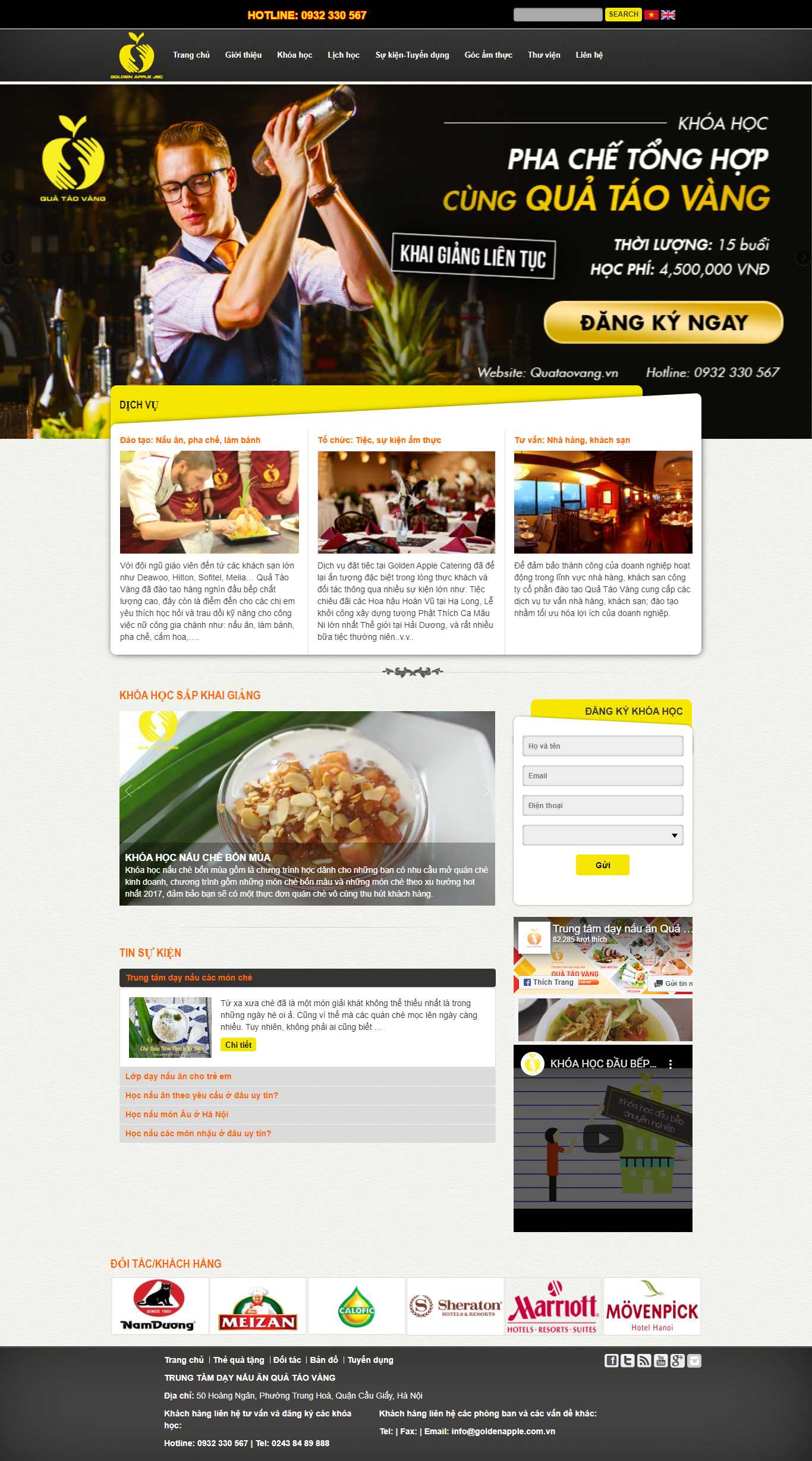 Thiết kế Website web dạy nấu ăn - goldenapplecomvn