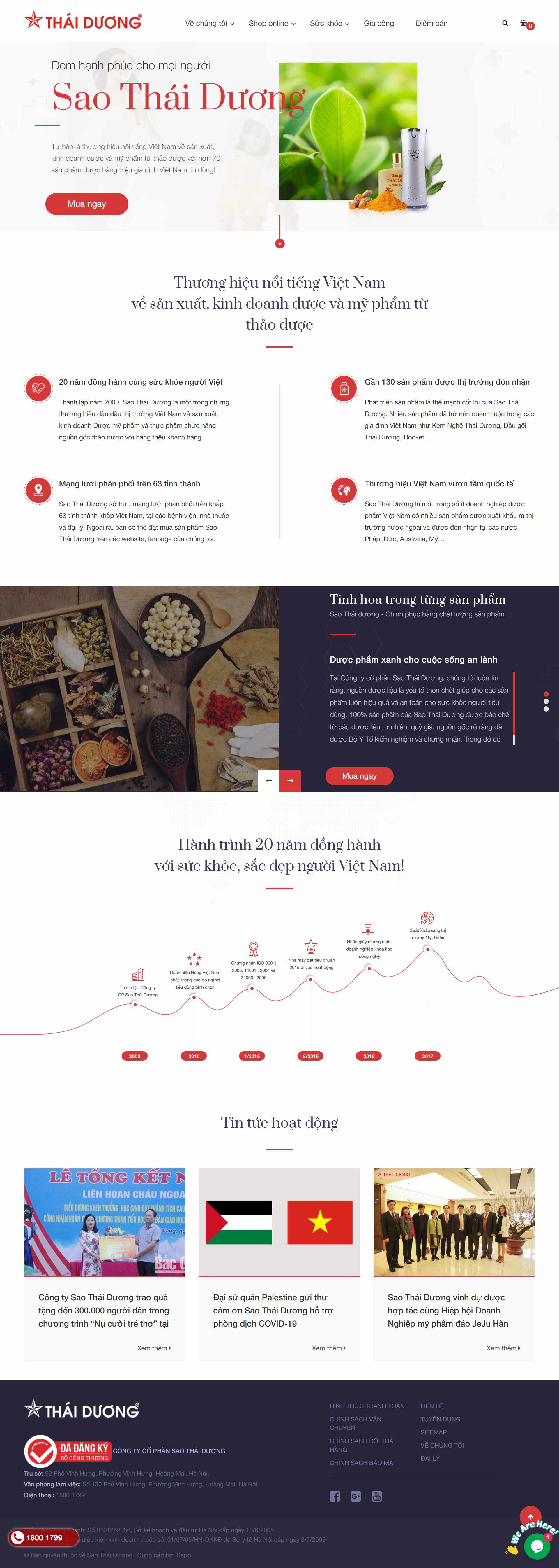 Thiết kế Website web dầu gội thảo dược - saothaiduongcomvn