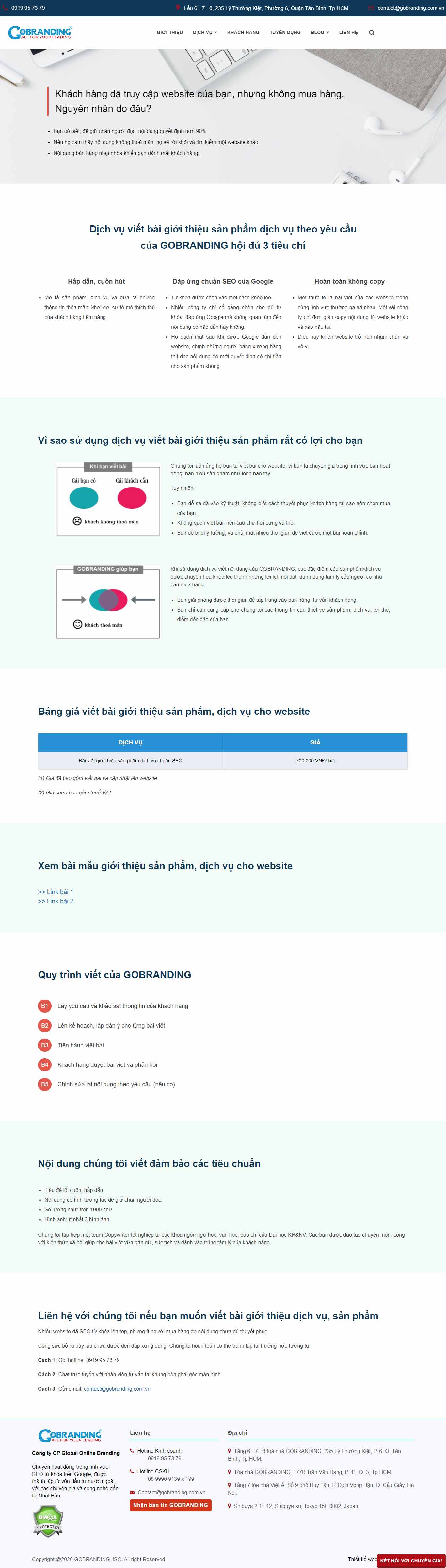 Thiết kế Website web giới thiệu dịch vụ - gobrandingcomvn