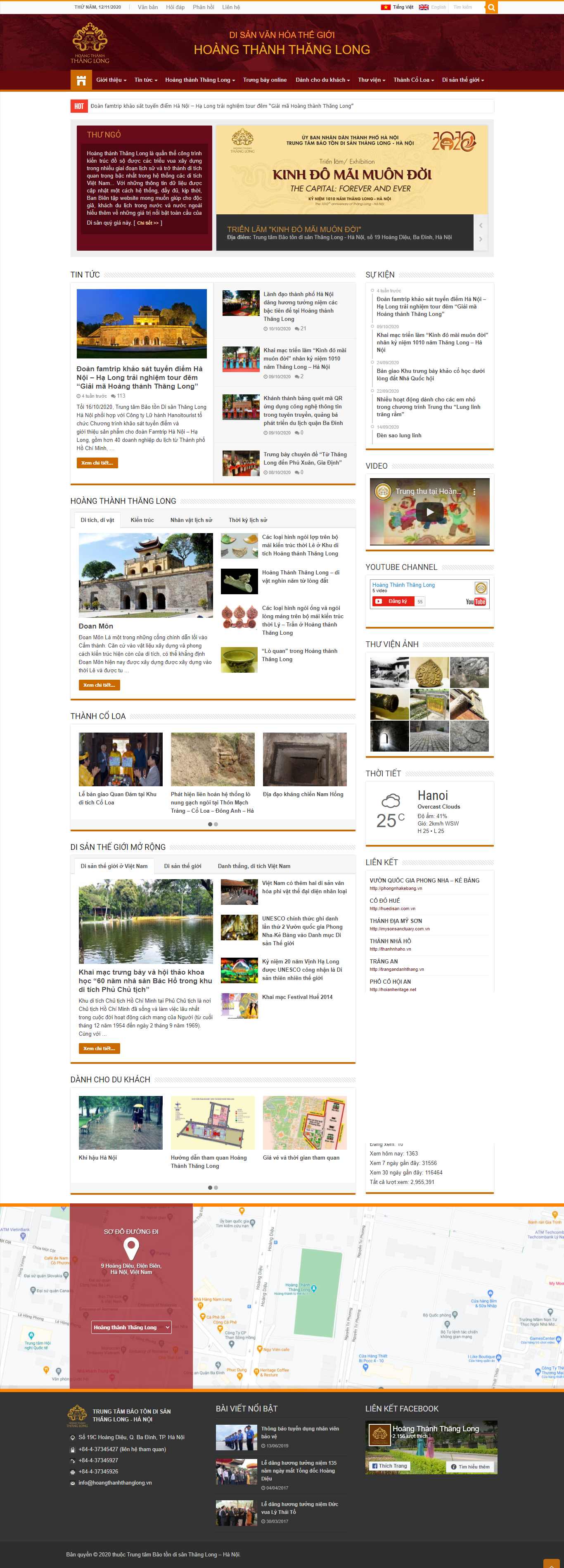 Thiết kế Website web di tích lịch sử - wwwhoangthanhthanglongvn
