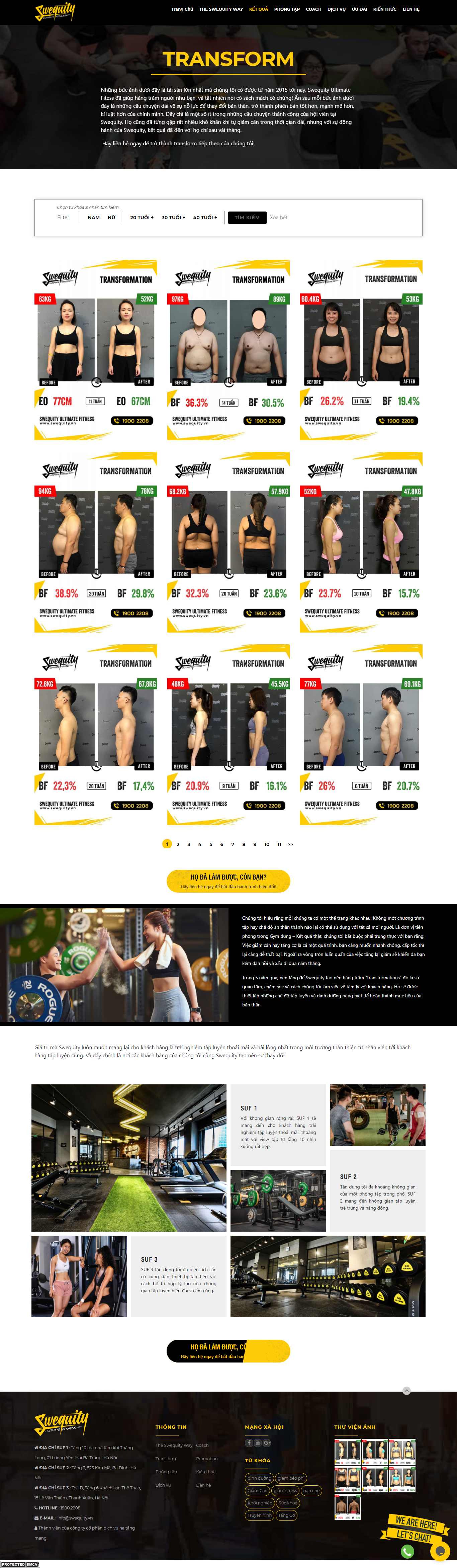 Thiết kế Website web fitness - swequityvn