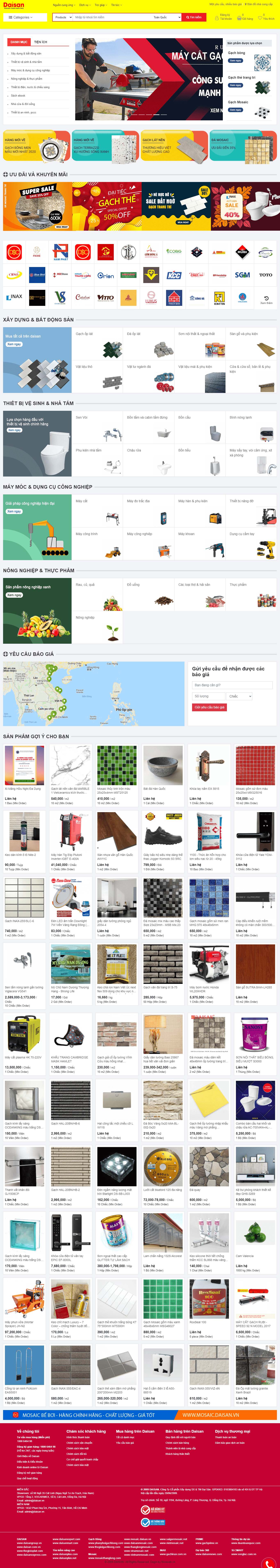Thiết kế Website web gạch ốp lát - daisanvn