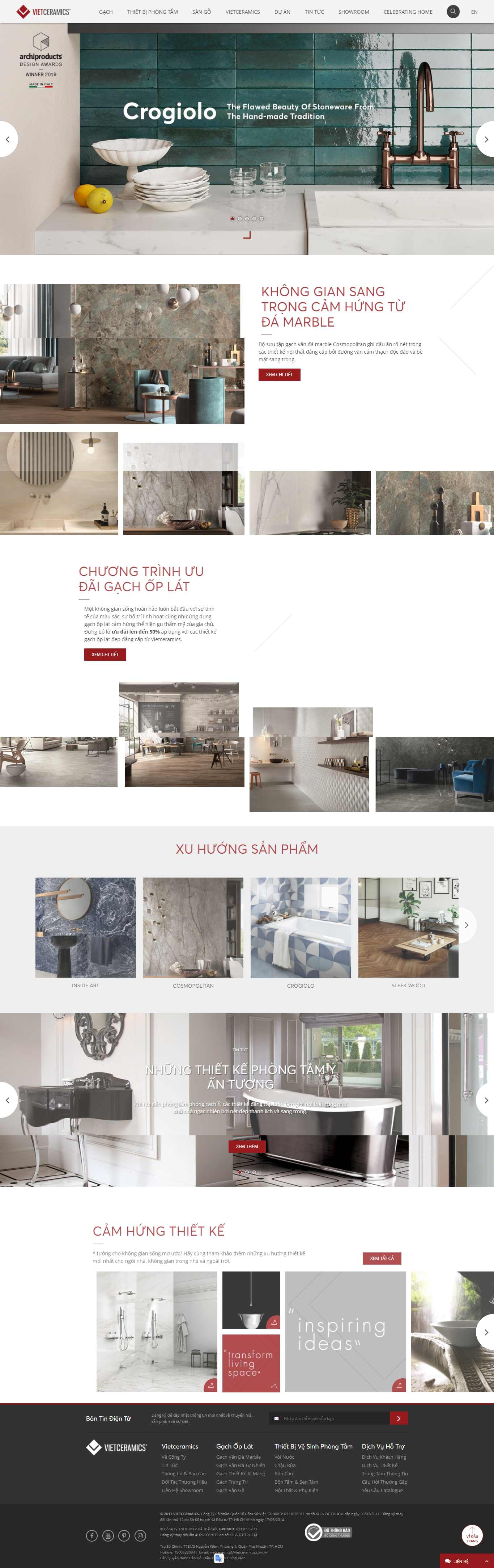 Thiết kế Website web gạch ốp lát - wwwvietceramicscom