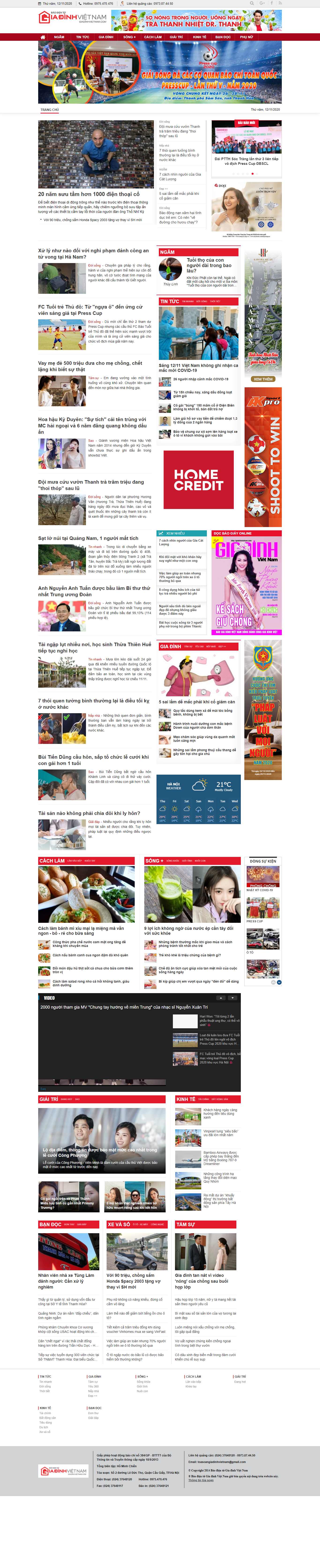 Thiết kế Website web gia đình - giadinhvietnamcom