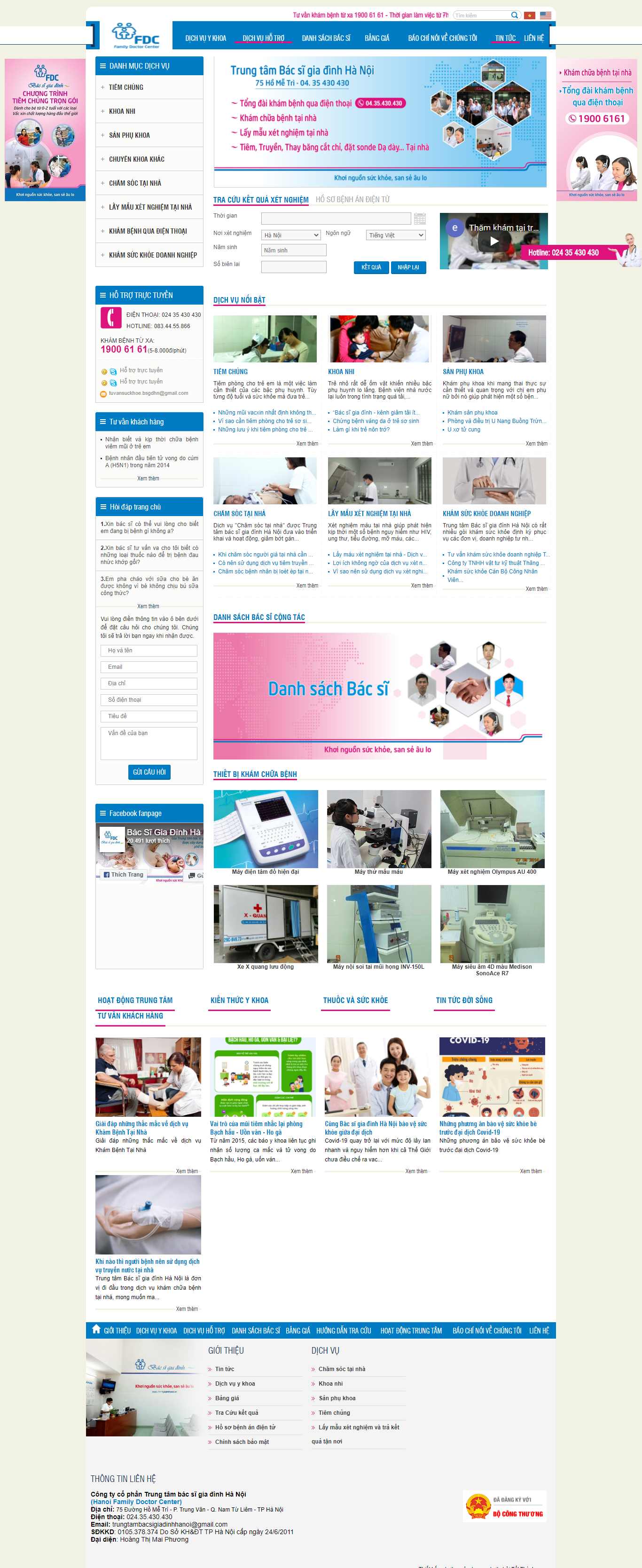Thiết kế Website web gia đình - bacsigiadinhhanoivn