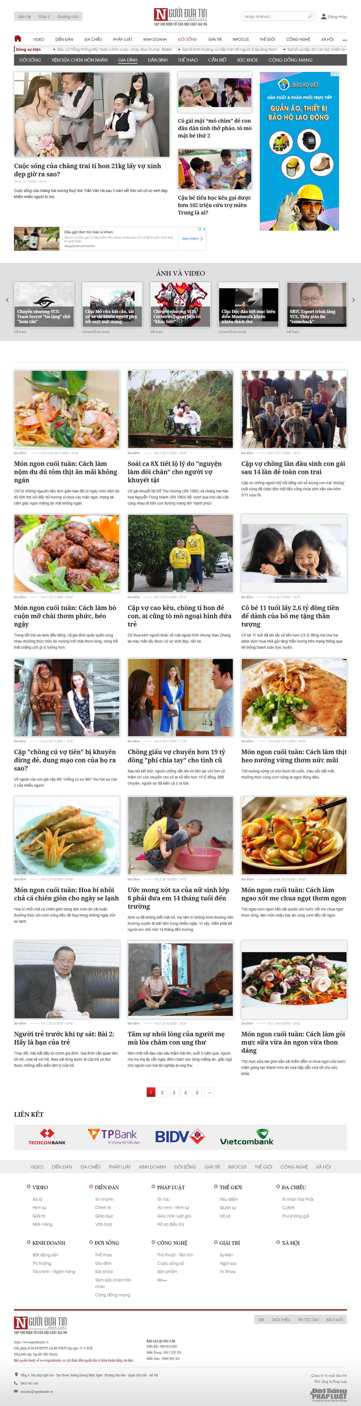 Thiết kế Website web gia đình - wwwnguoiduatinvn