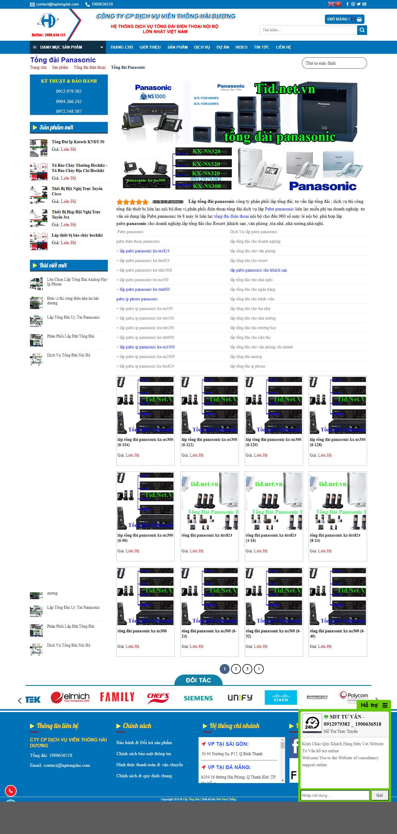 Thiết kế Website web lắp tổng đài - tidnetvn
