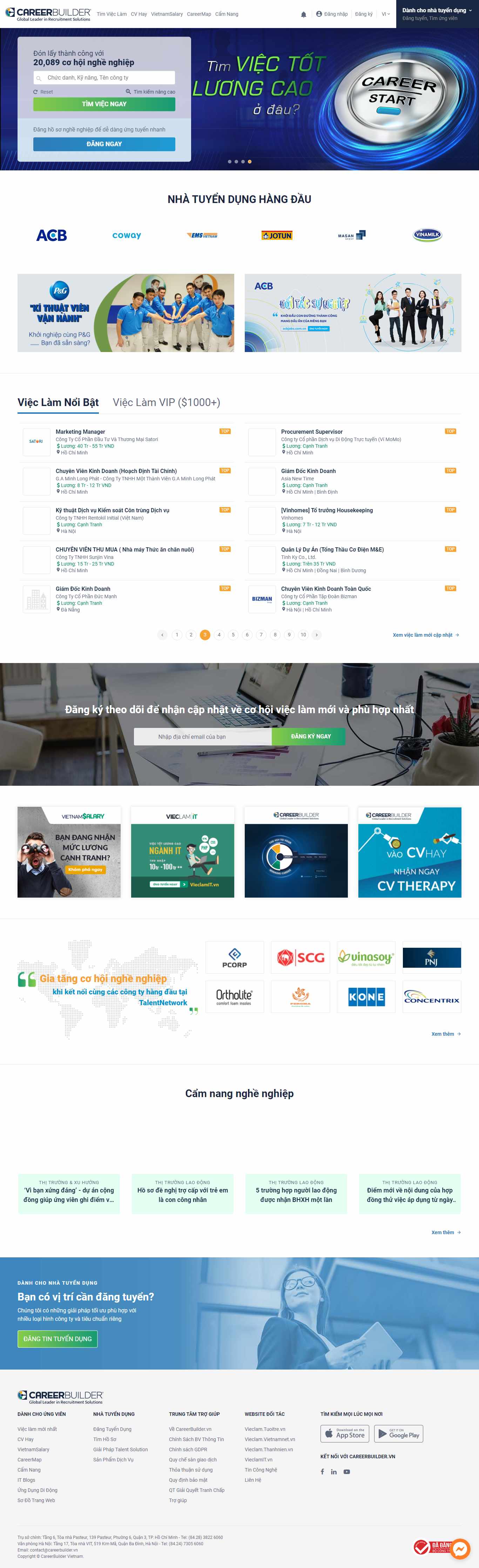 Thiết kế Website web giới thiệu - careerbuildervn