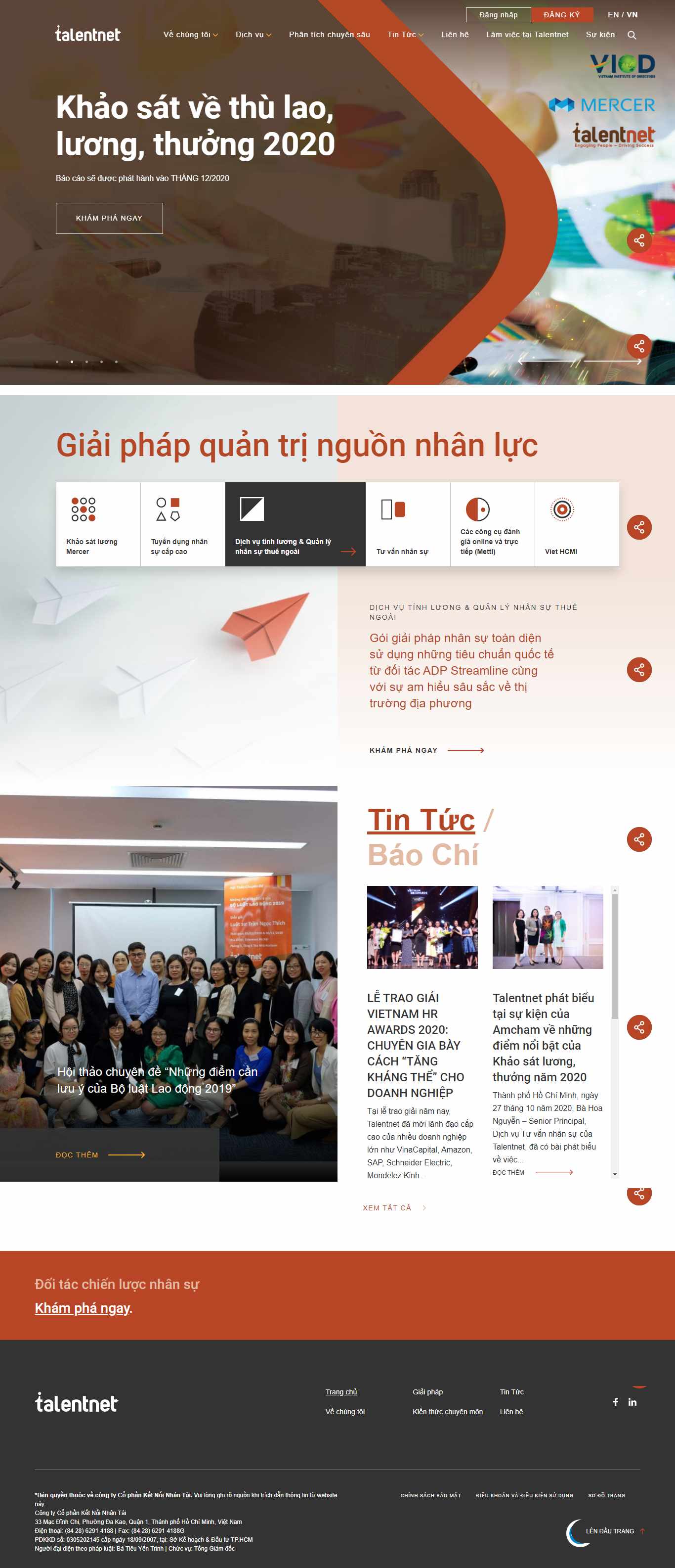 Thiết kế Website web giới thiệu - wwwtalentnetvn