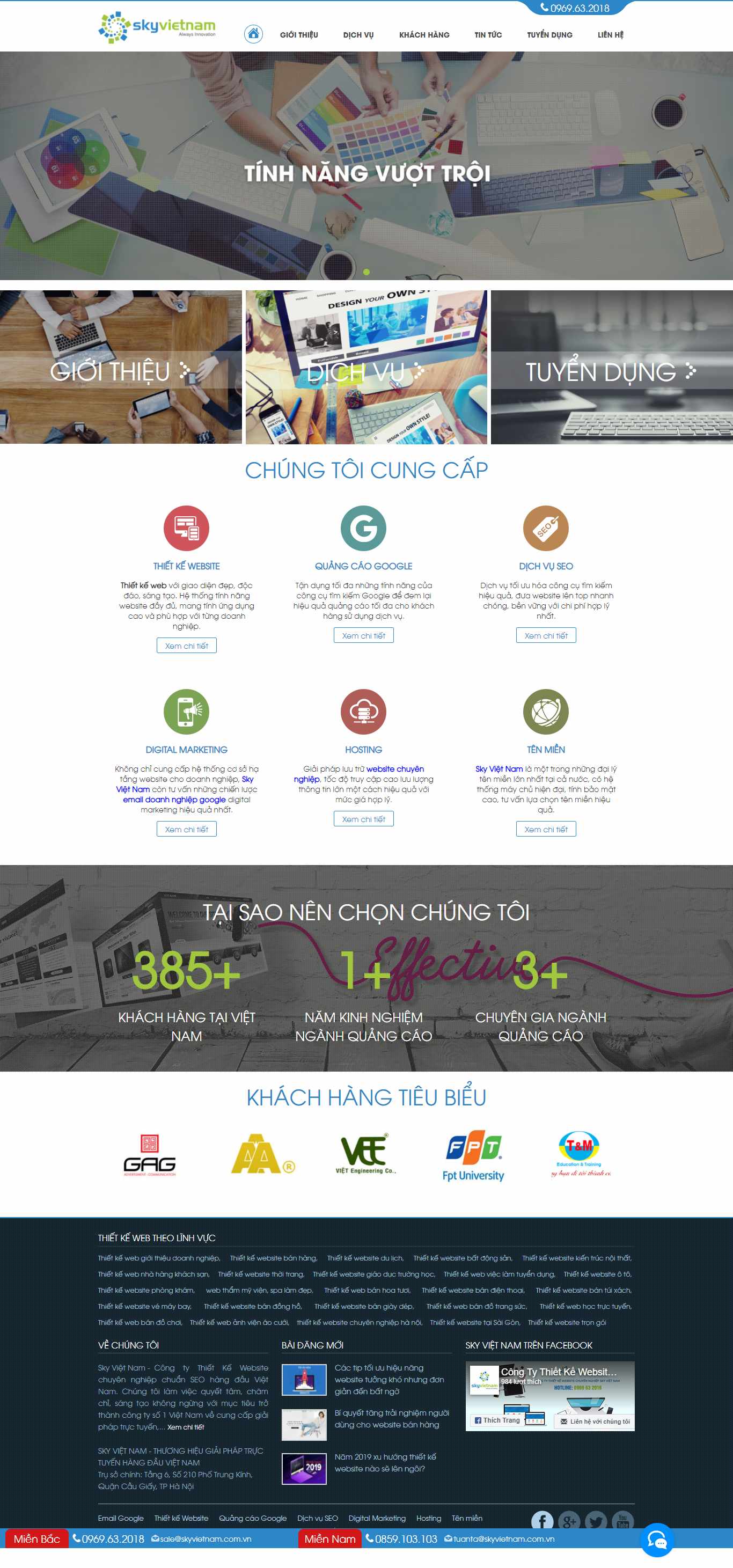 Thiết kế Website web giới thiệu - skyvietnamcomvn